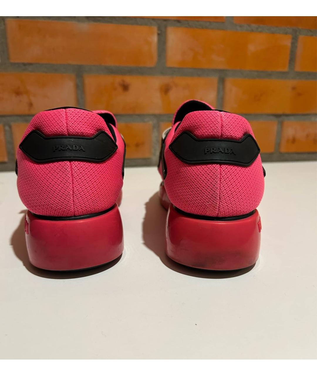 PRADA Фуксия кроссовки, фото 4