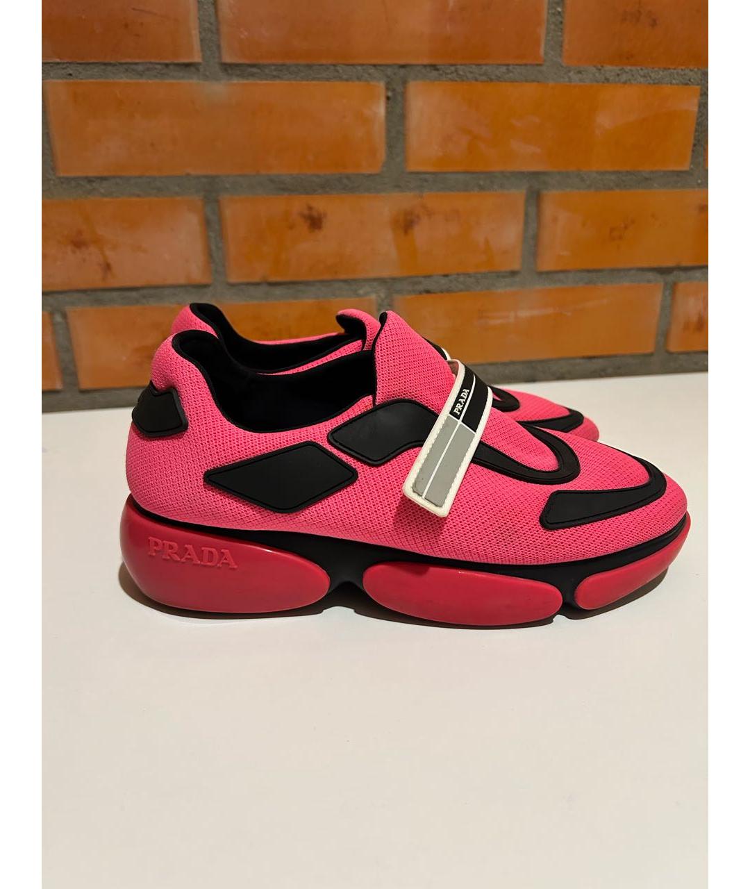 PRADA Фуксия кроссовки, фото 5
