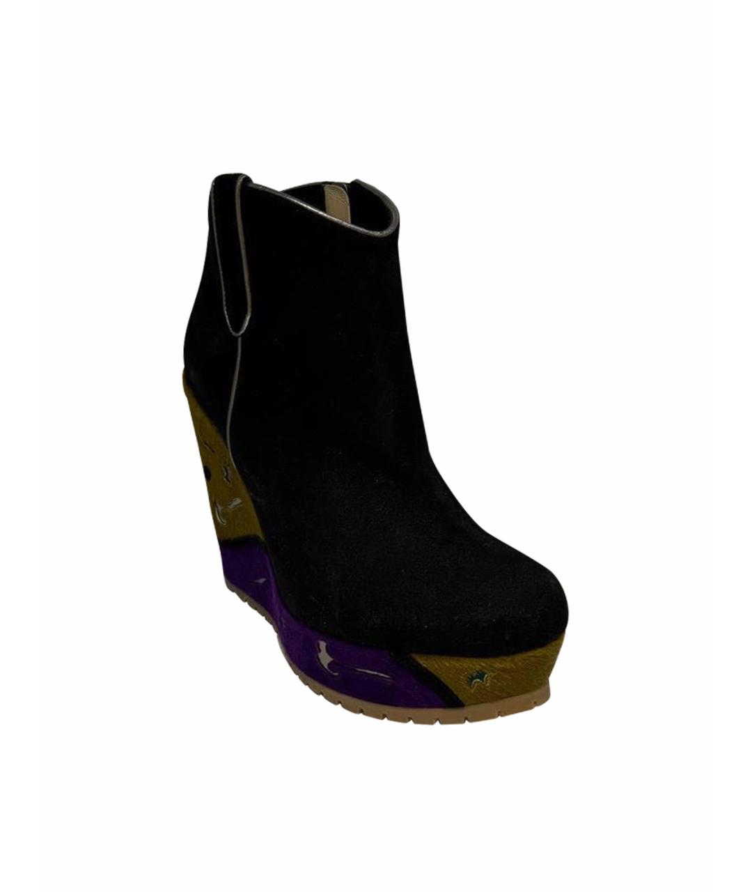 ETRO Черные замшевые ботильоны, фото 1