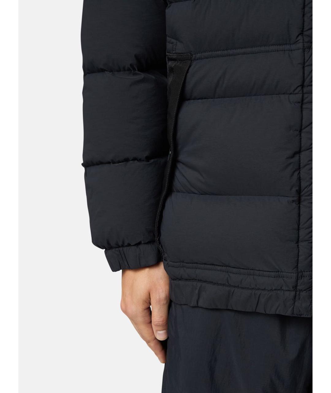 STONE ISLAND Черный полиэстеровый пуховик, фото 5