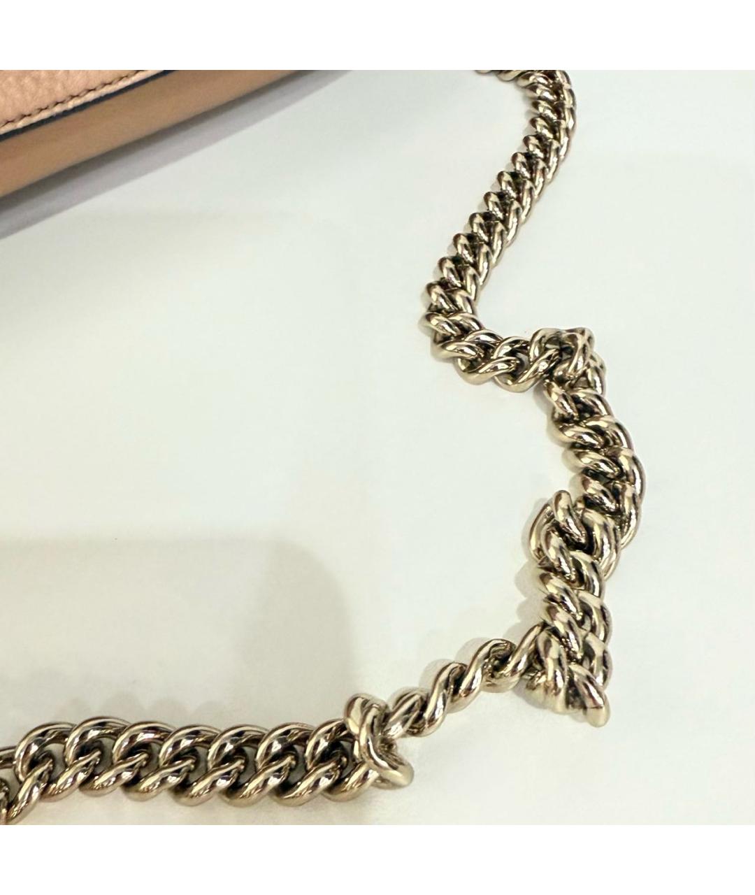 GUCCI Бежевая кожаная сумка через плечо, фото 5