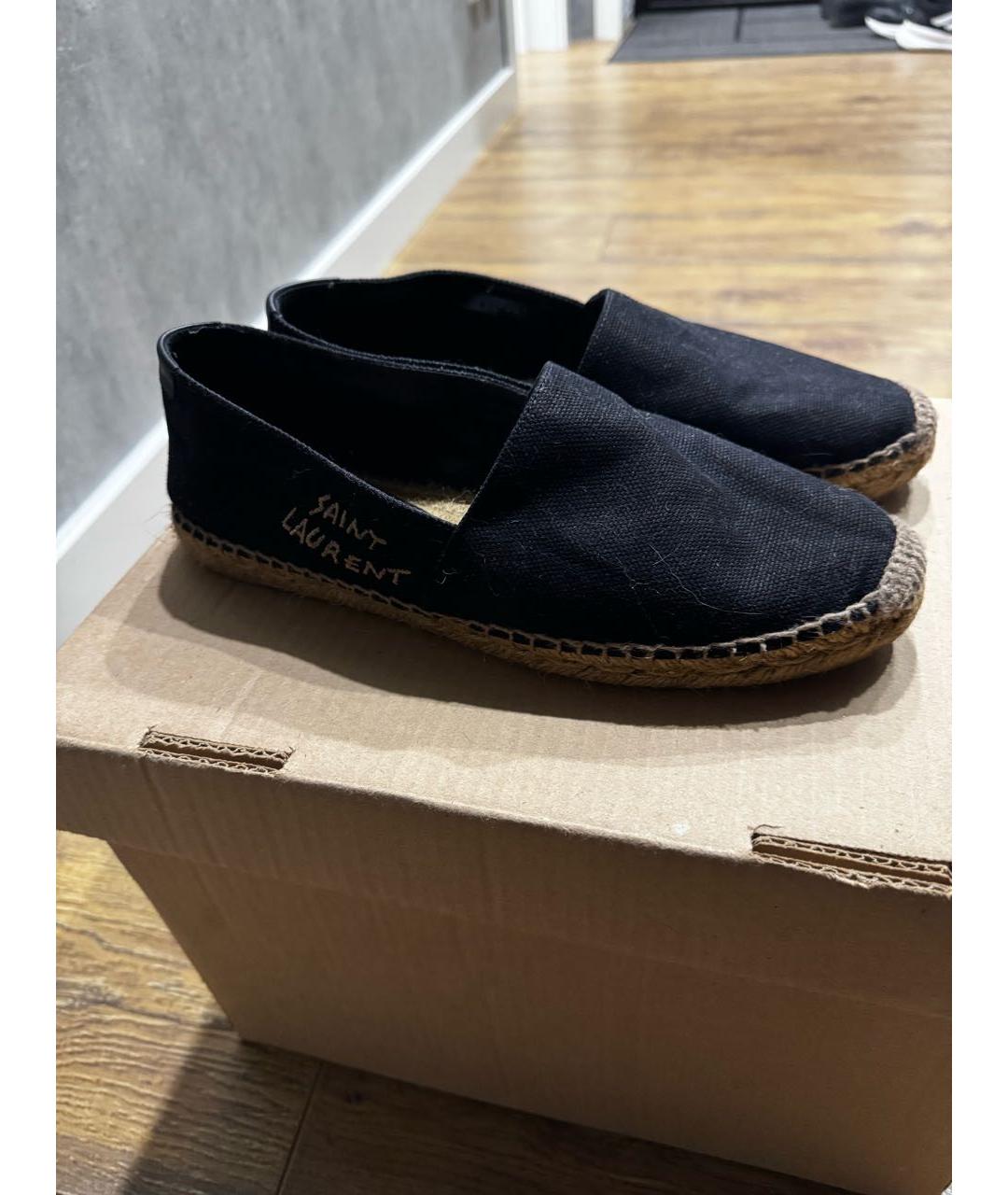 SAINT LAURENT Черные текстильные эспадрильи, фото 4