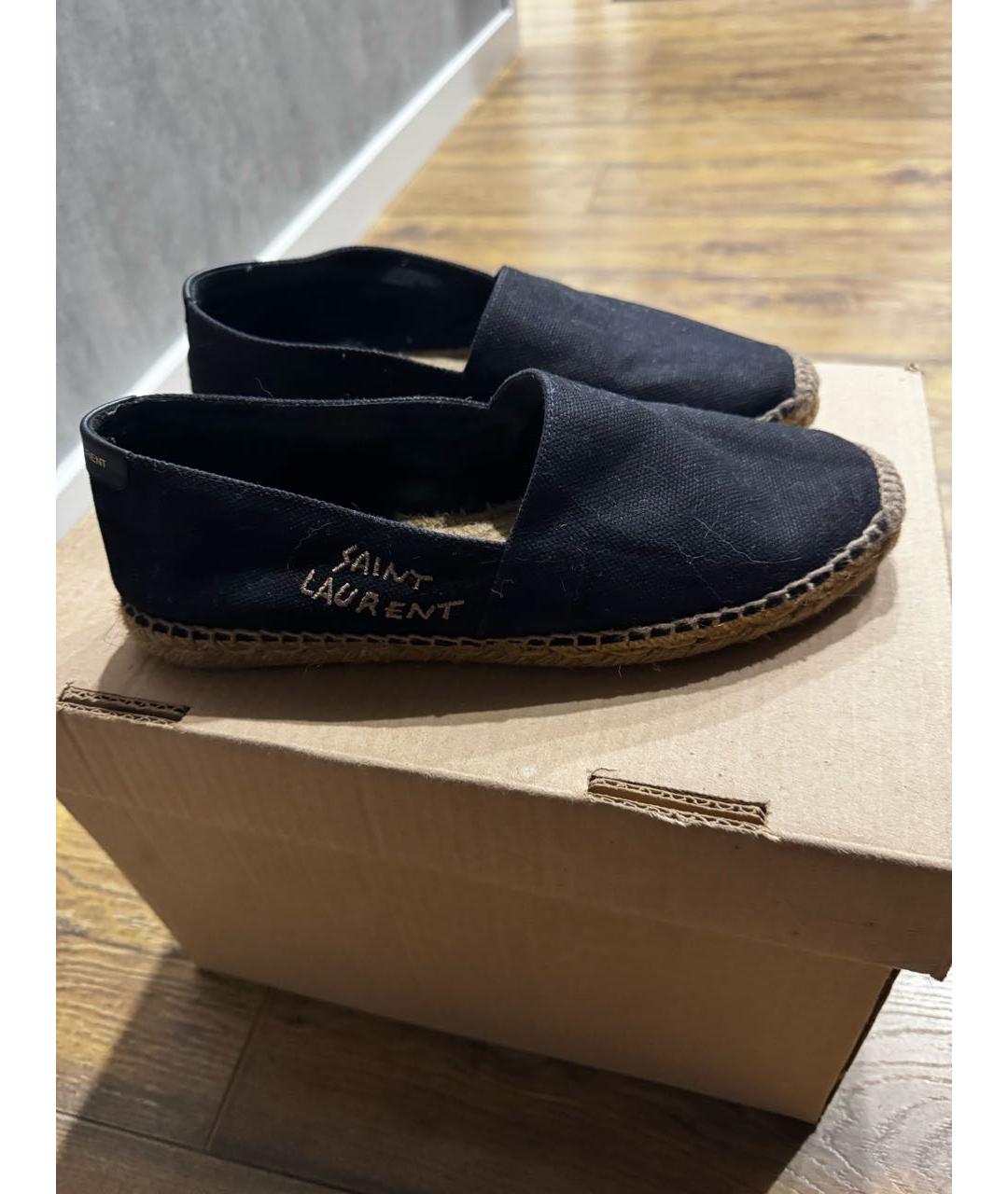 SAINT LAURENT Черные текстильные эспадрильи, фото 6