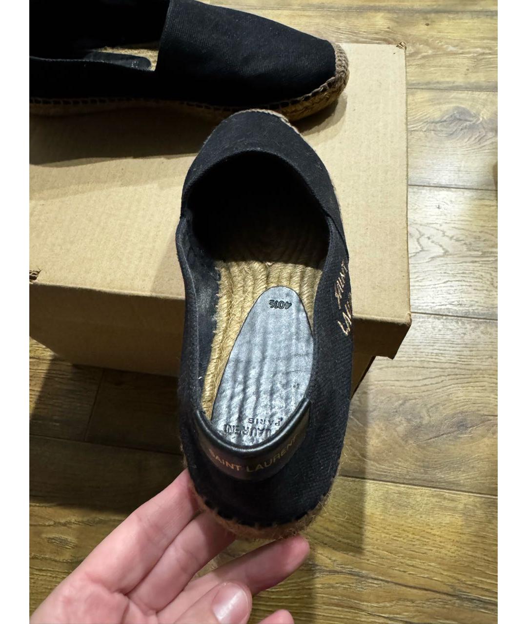 SAINT LAURENT Черные текстильные эспадрильи, фото 3