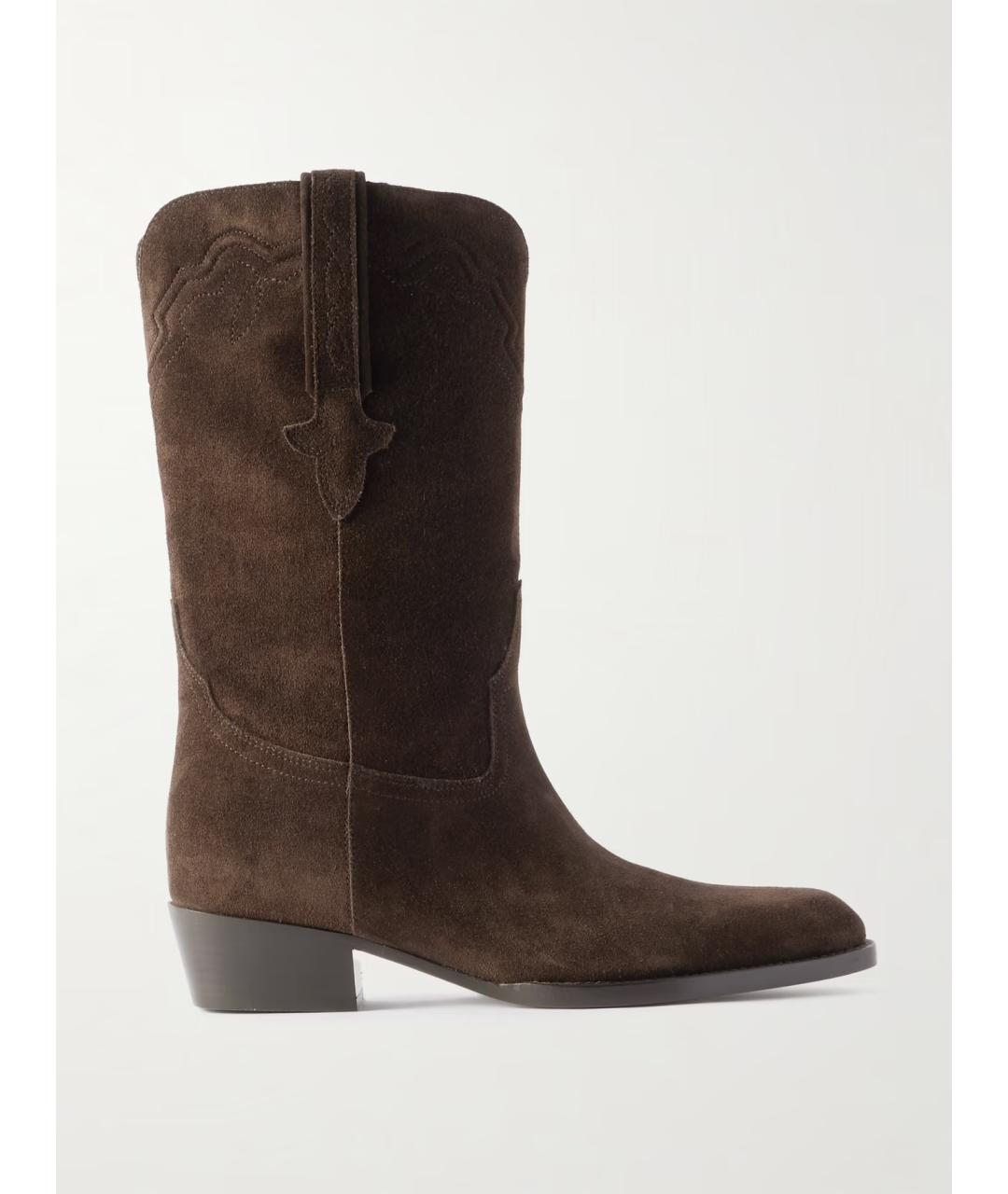 PARIS TEXAS Коричневые замшевые сапоги, фото 5