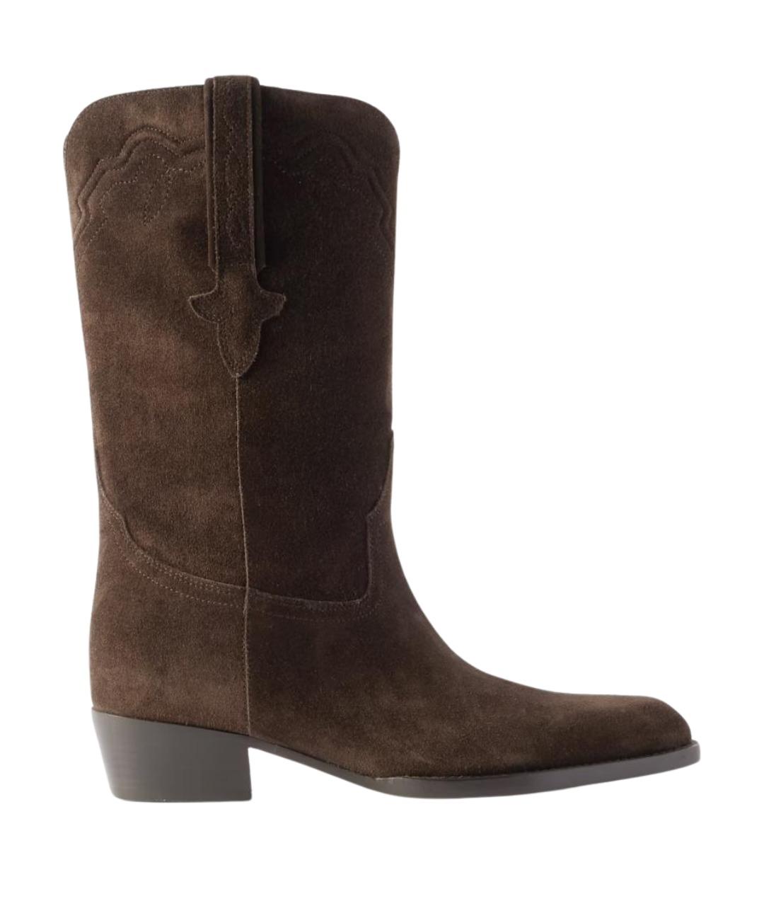 PARIS TEXAS Коричневые замшевые сапоги, фото 1