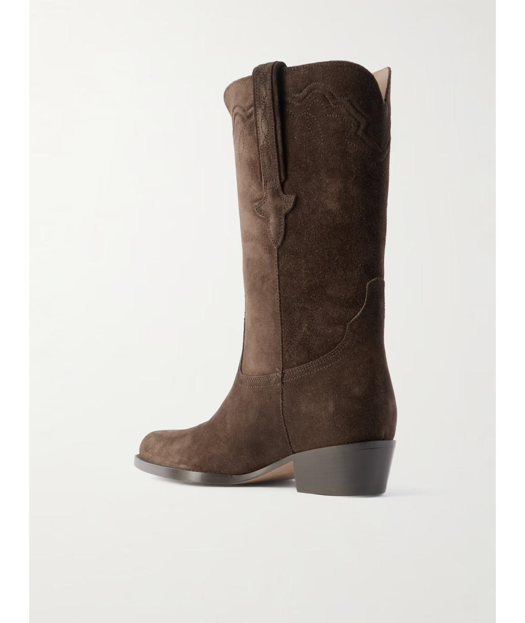 PARIS TEXAS Коричневые замшевые сапоги, фото 3