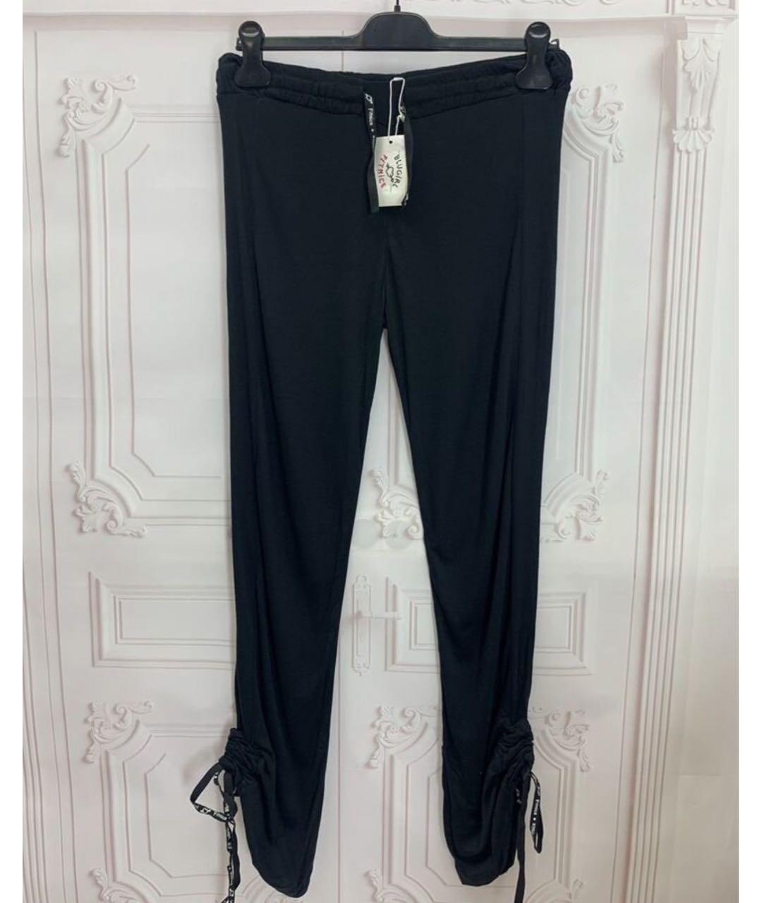 BLUGIRL Черные хлопковые прямые брюки, фото 8