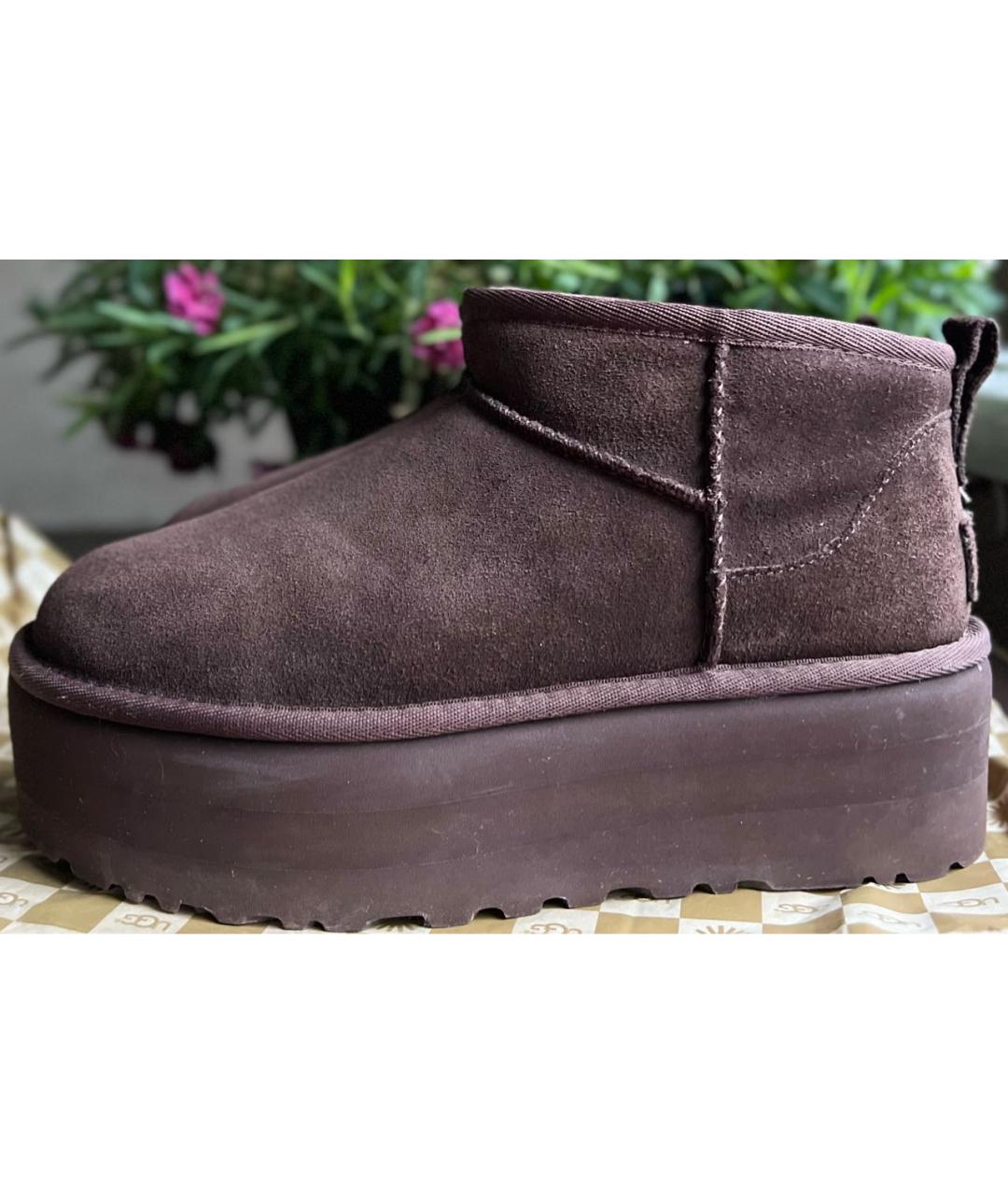 UGG AUSTRALIA Коричневые замшевые ботинки, фото 7