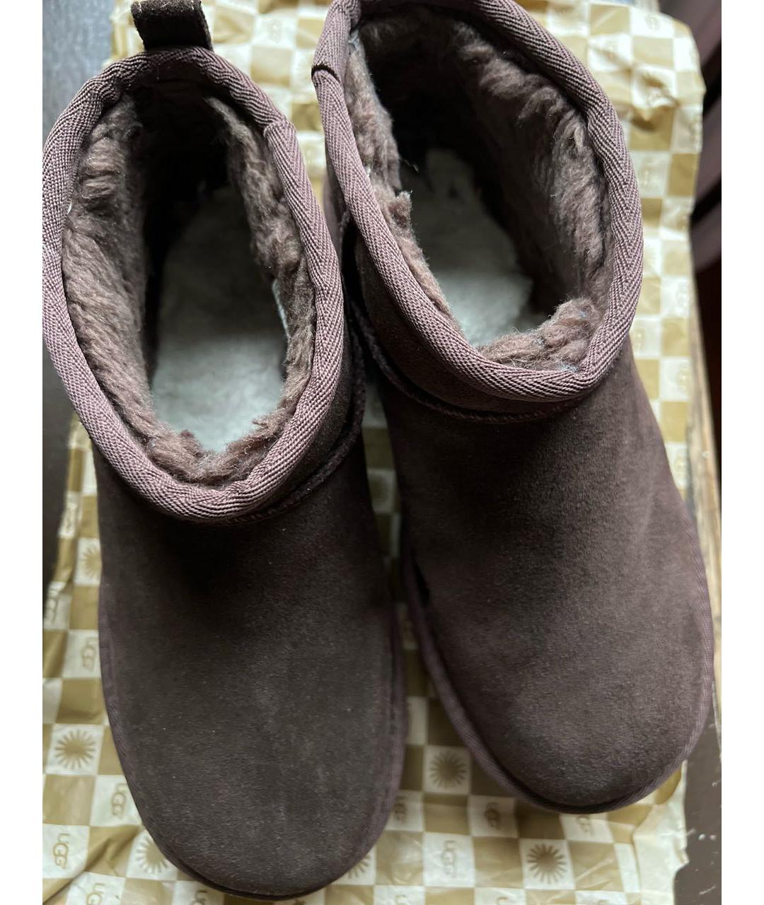 UGG AUSTRALIA Коричневые замшевые ботинки, фото 6