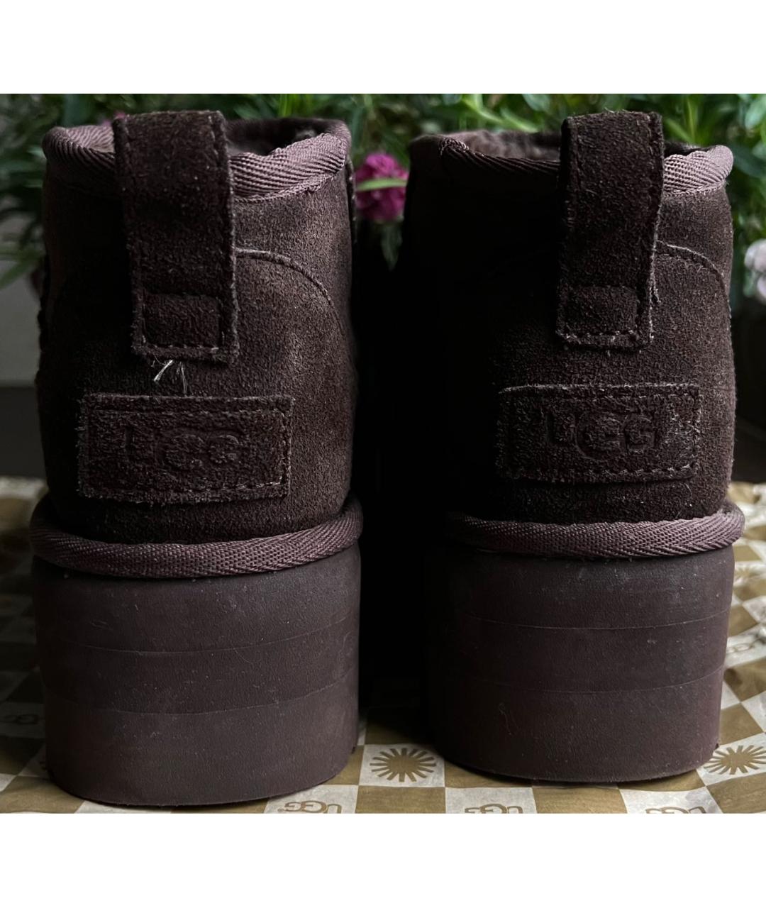 UGG AUSTRALIA Коричневые замшевые ботинки, фото 4
