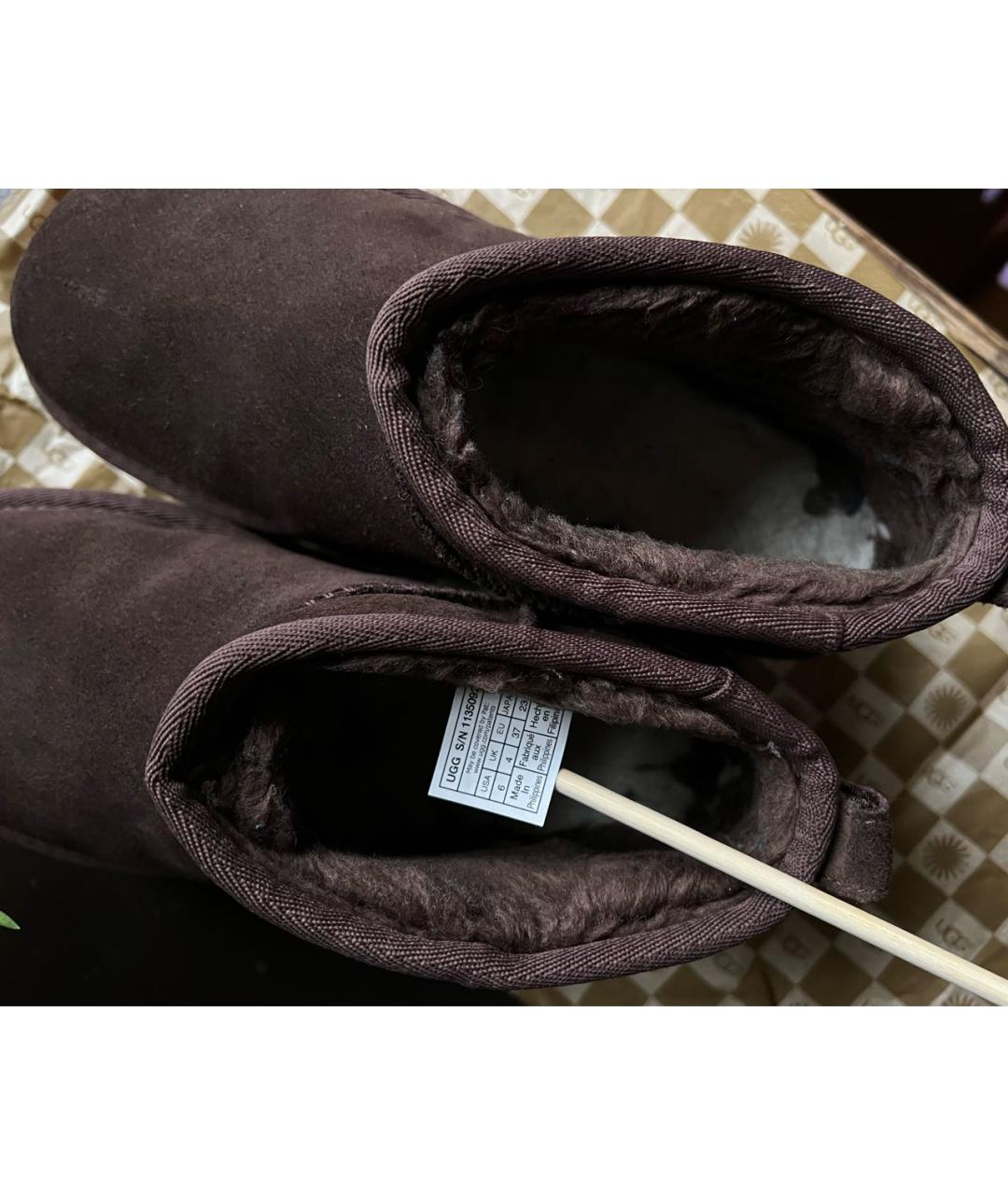 UGG AUSTRALIA Коричневые замшевые ботинки, фото 3