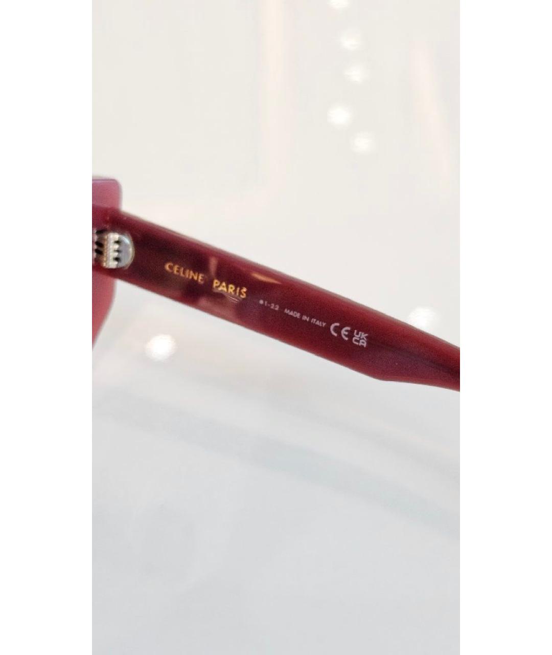 CELINE Розовые пластиковые солнцезащитные очки, фото 5