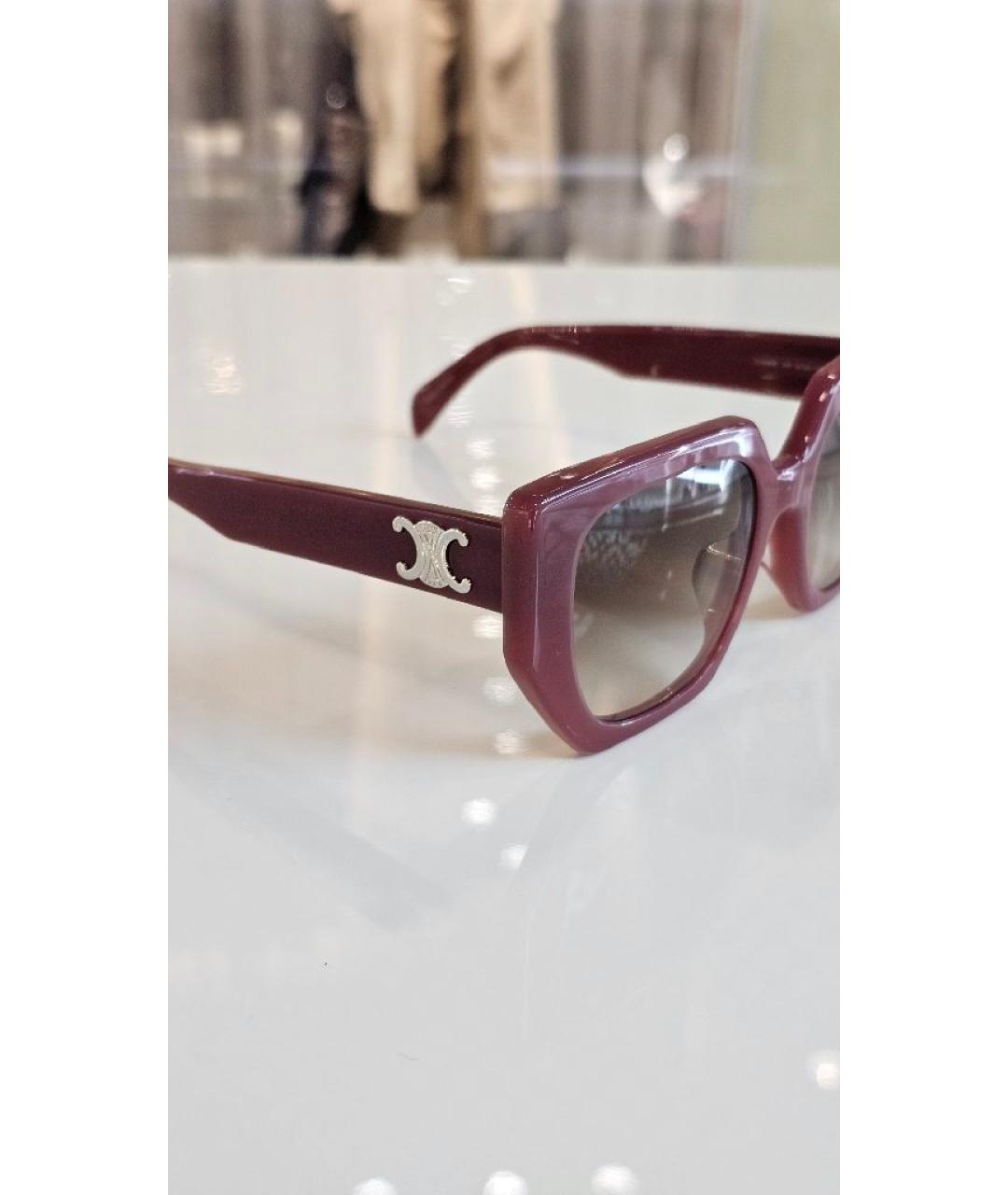 CELINE Розовые пластиковые солнцезащитные очки, фото 2