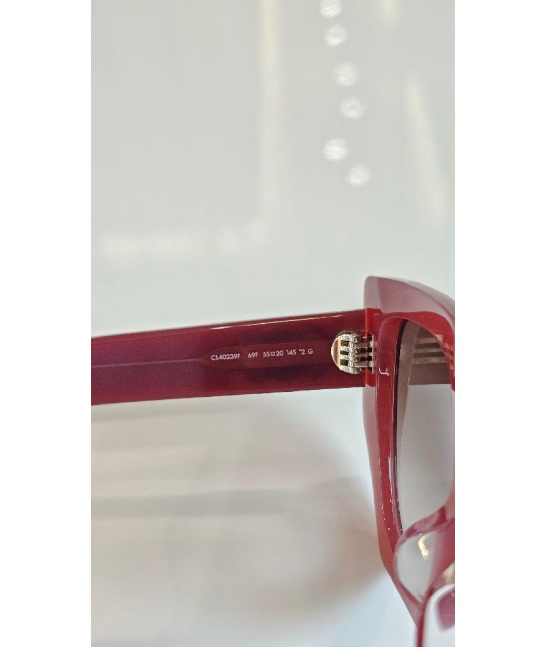 CELINE Розовые пластиковые солнцезащитные очки, фото 6