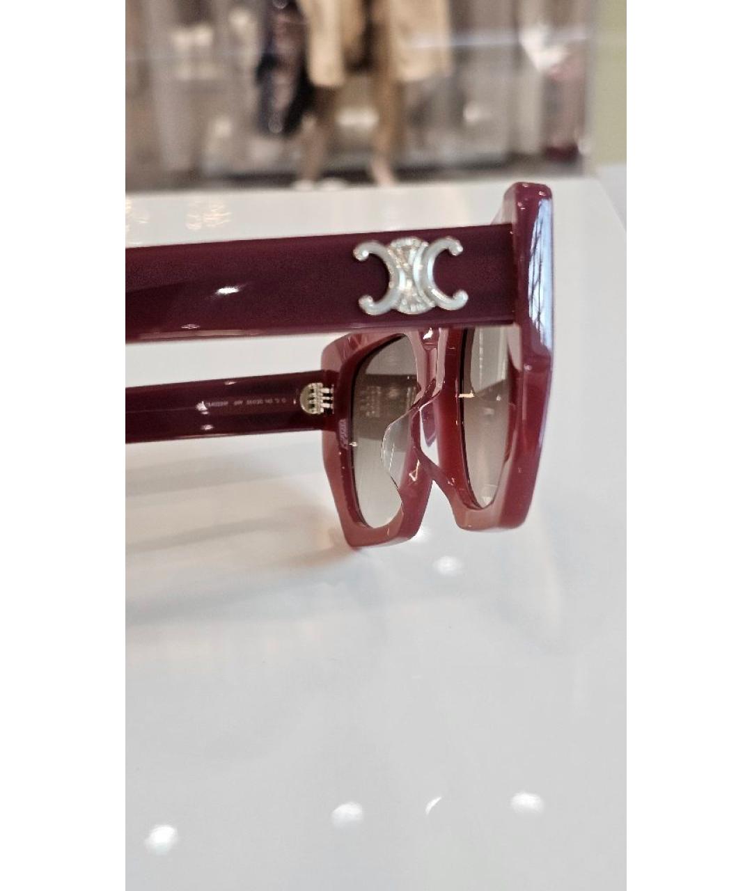 CELINE Розовые пластиковые солнцезащитные очки, фото 7
