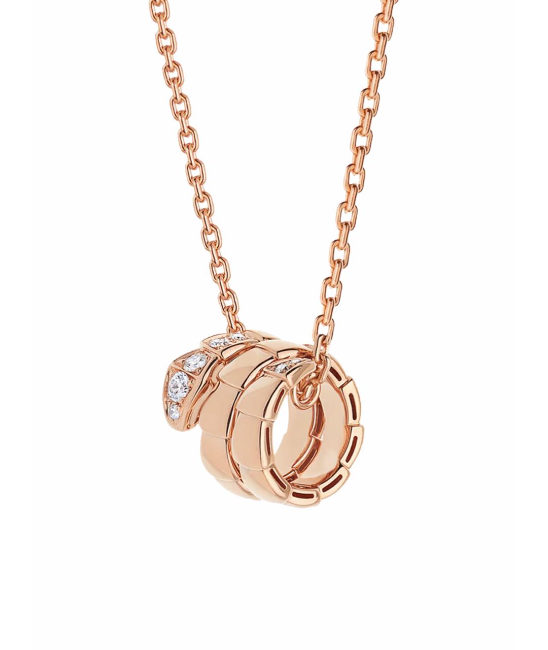 BVLGARI Бежевая подвеска из розового золота, фото 1