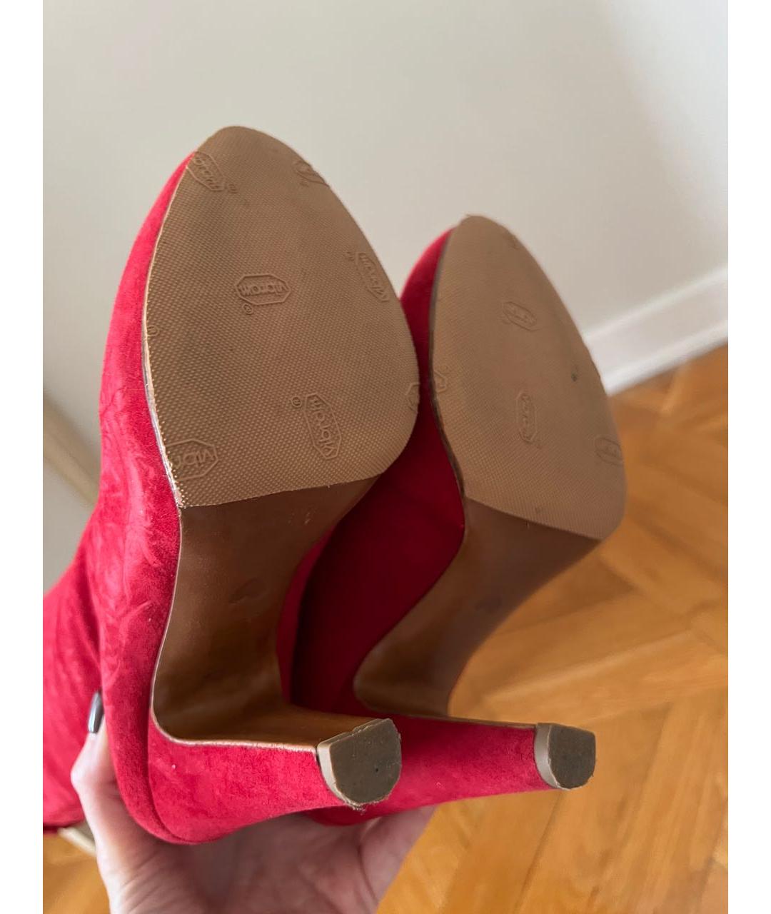 MOSCHINO Красные замшевые сапоги, фото 5