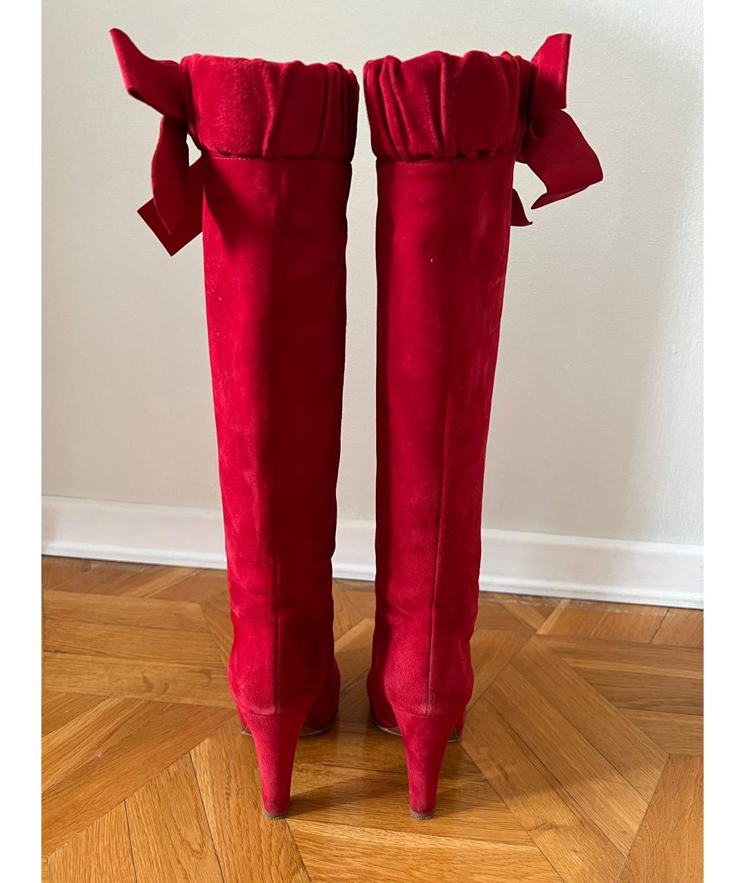 MOSCHINO Красные замшевые сапоги, фото 7