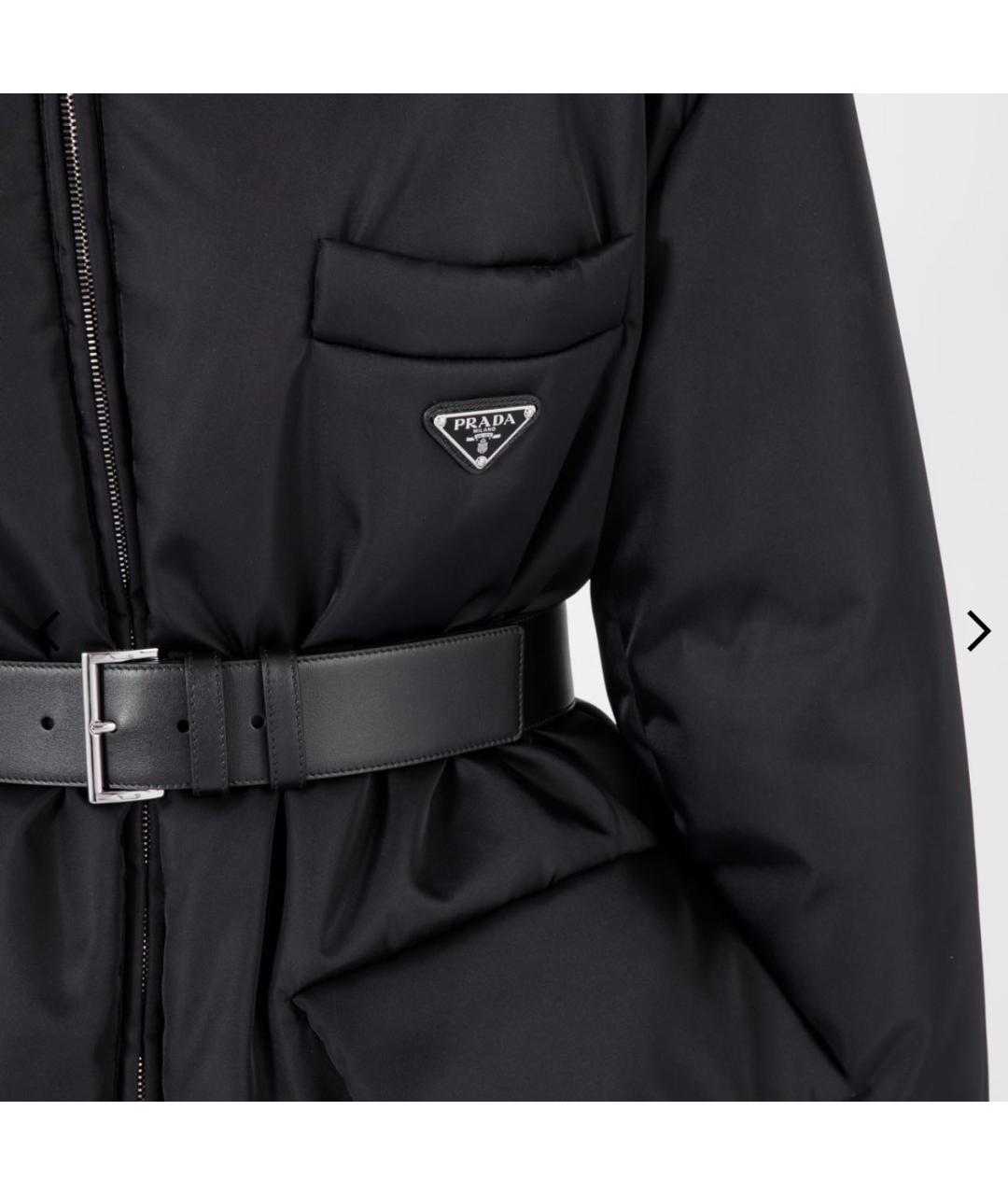 PRADA Черный полиэстеровый пуховик, фото 3