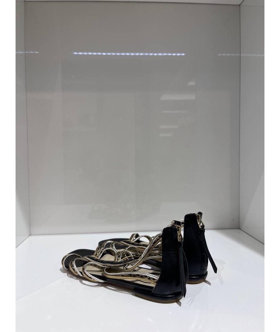 ETRO Черные кожаные сандалии, фото 3