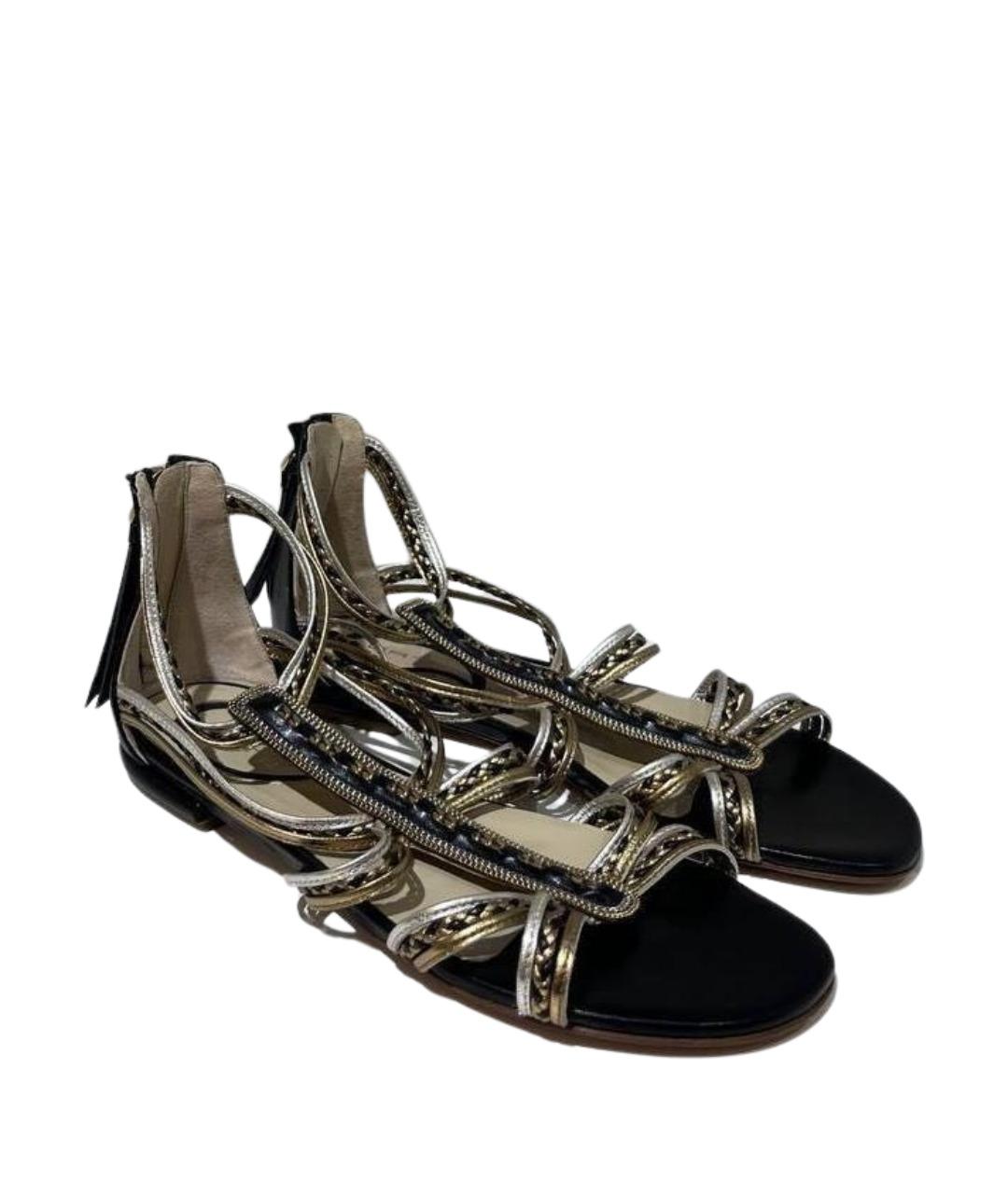 ETRO Черные кожаные сандалии, фото 1