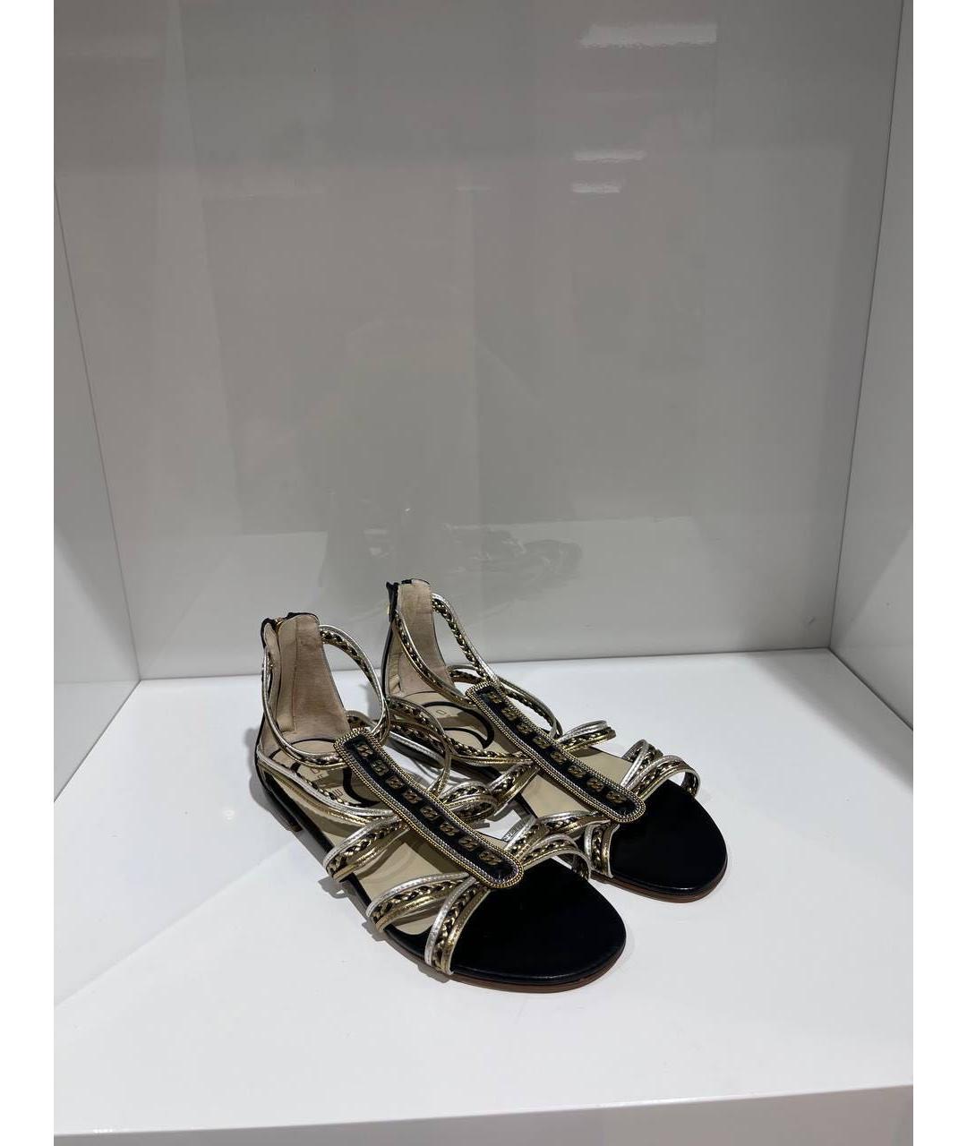 ETRO Черные кожаные сандалии, фото 2