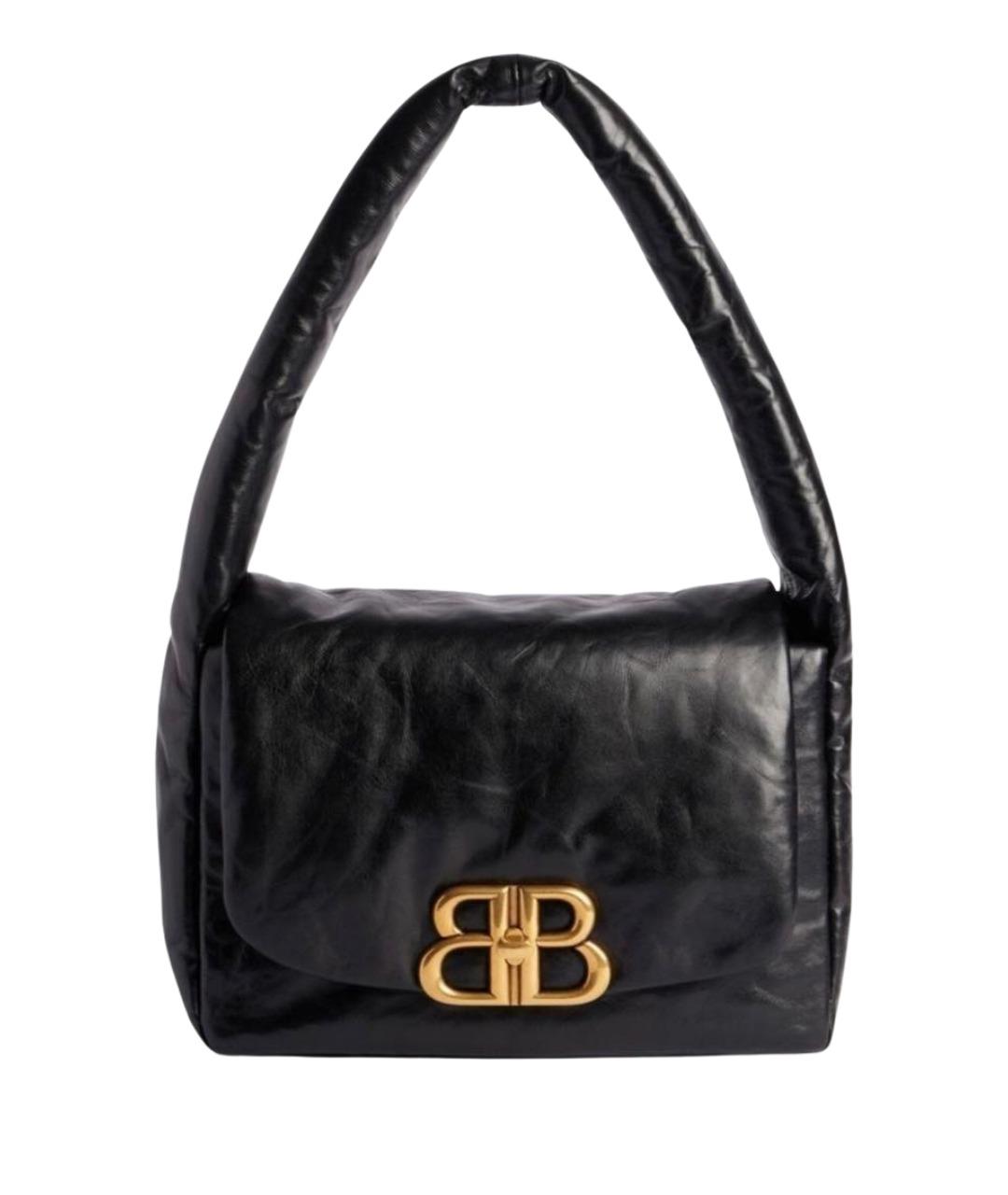 BALENCIAGA Черная кожаная сумка через плечо, фото 1