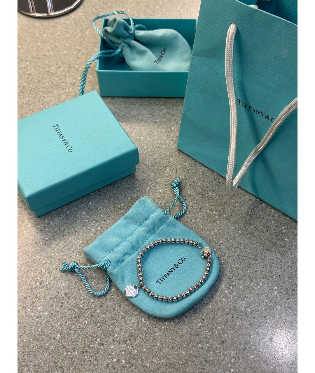 TIFFANY&CO Бирюзовый серебряный браслет, фото 2