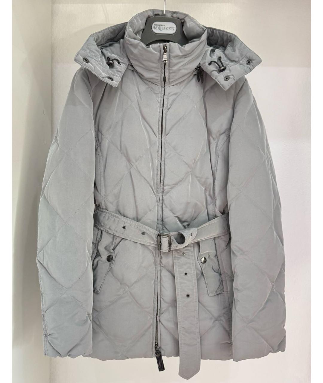 BURBERRY Серый полиамидовый пуховик, фото 9