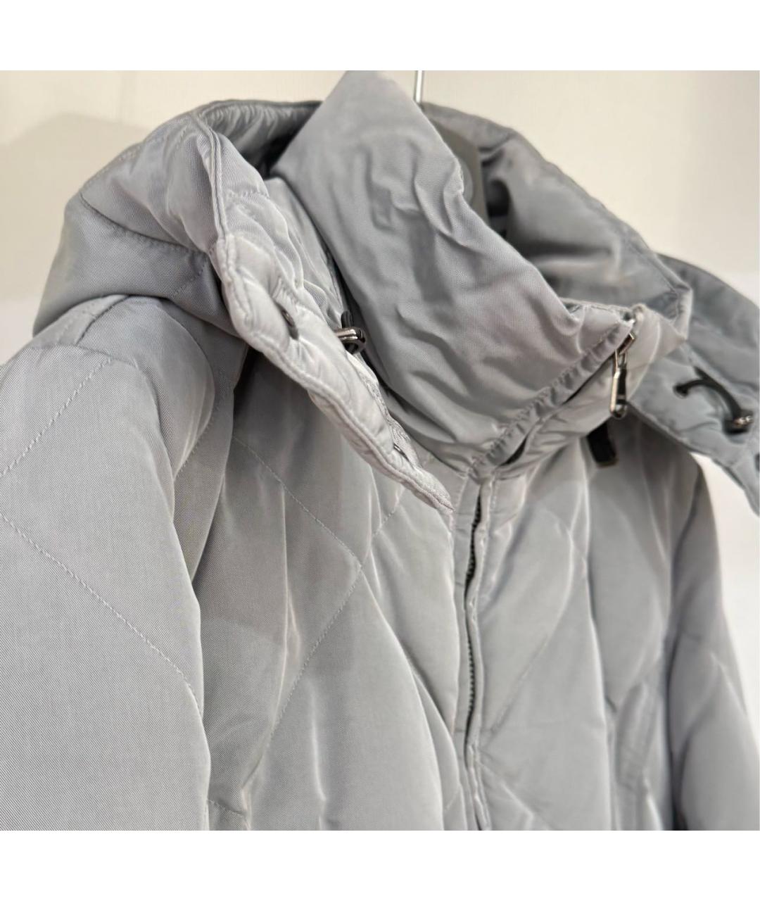 BURBERRY Серый полиамидовый пуховик, фото 4