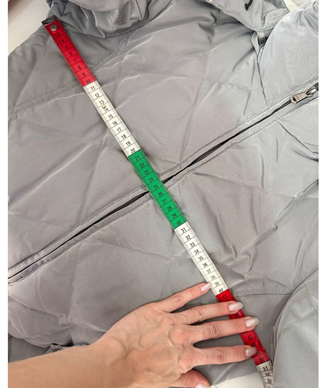 BURBERRY Серый полиамидовый пуховик, фото 8