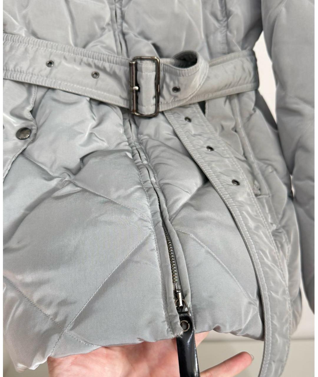 BURBERRY Серый полиамидовый пуховик, фото 2