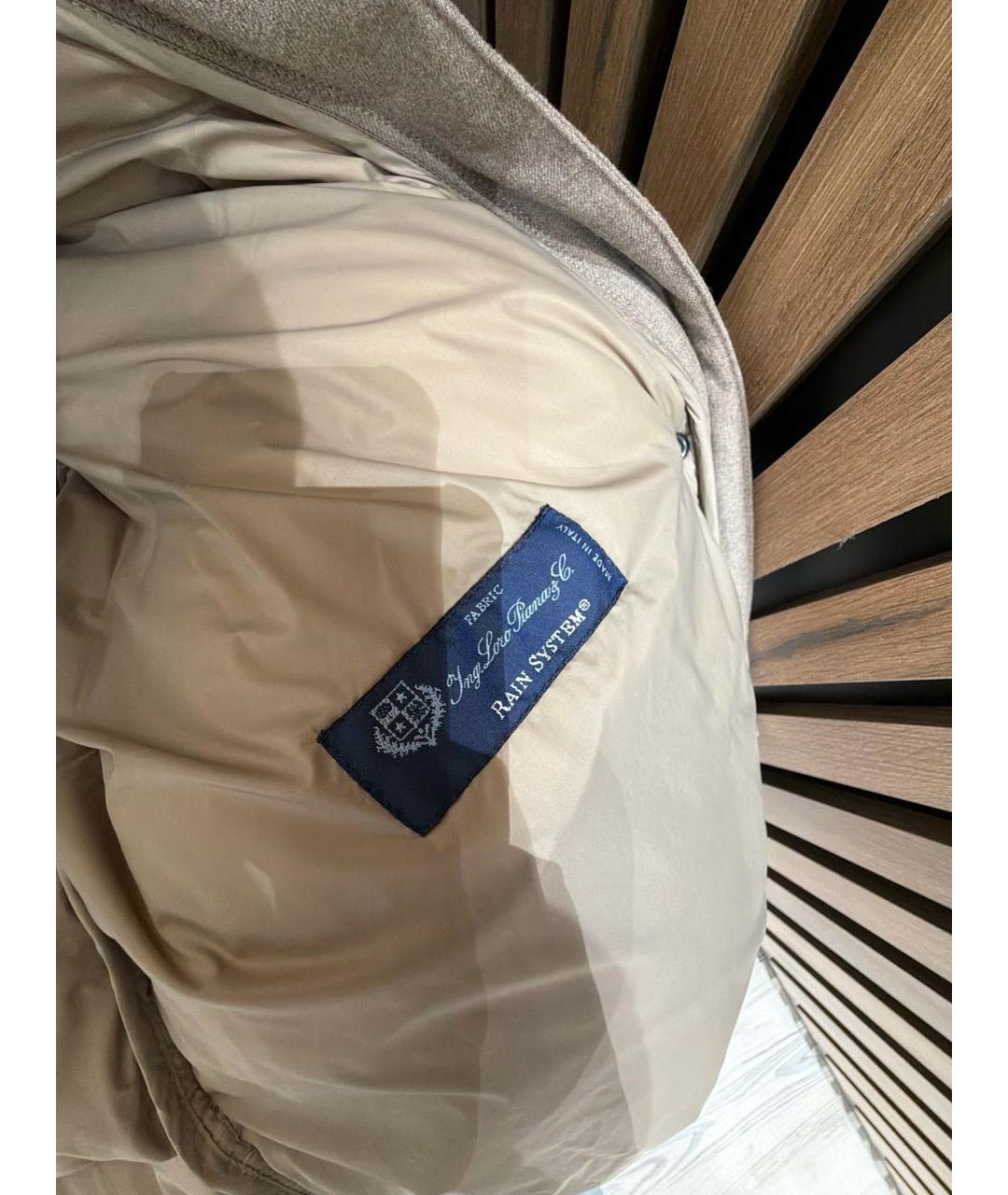 SIMONETTA RAVIZZA Серый шерстяной пуховик, фото 4