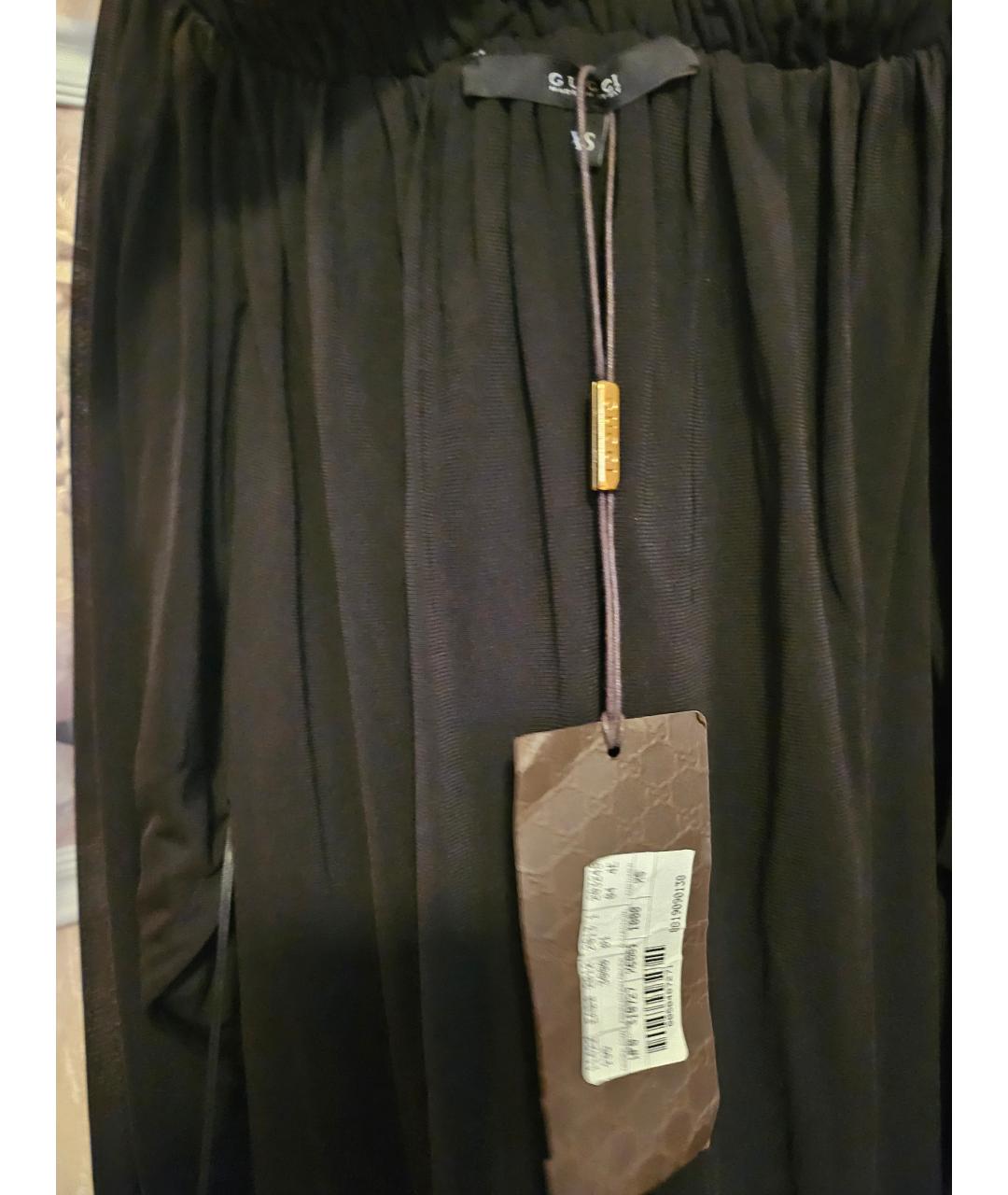 GUCCI Черное вискозное повседневное платье, фото 2