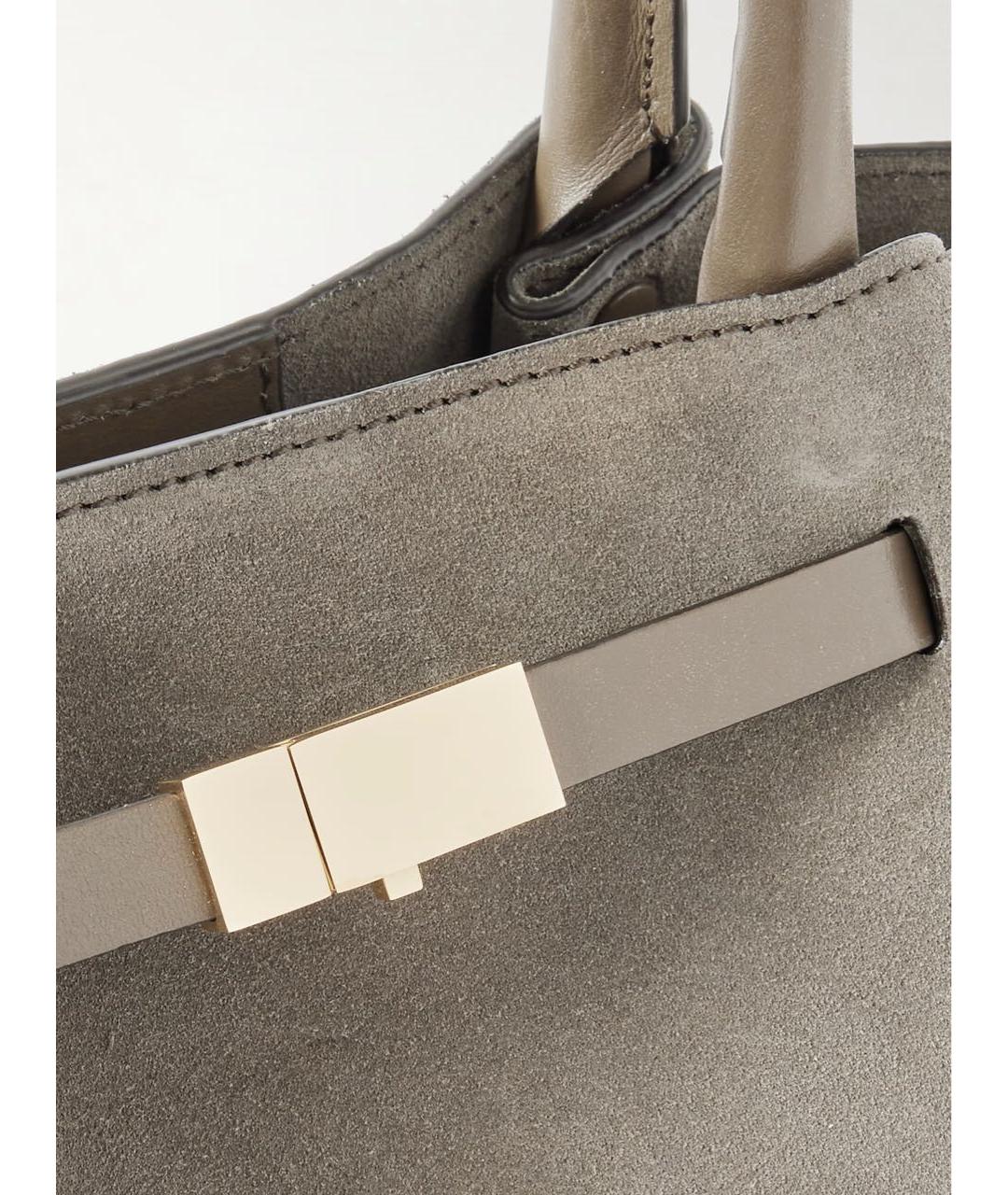 DEMELLIER Серая замшевая сумка с короткими ручками, фото 5