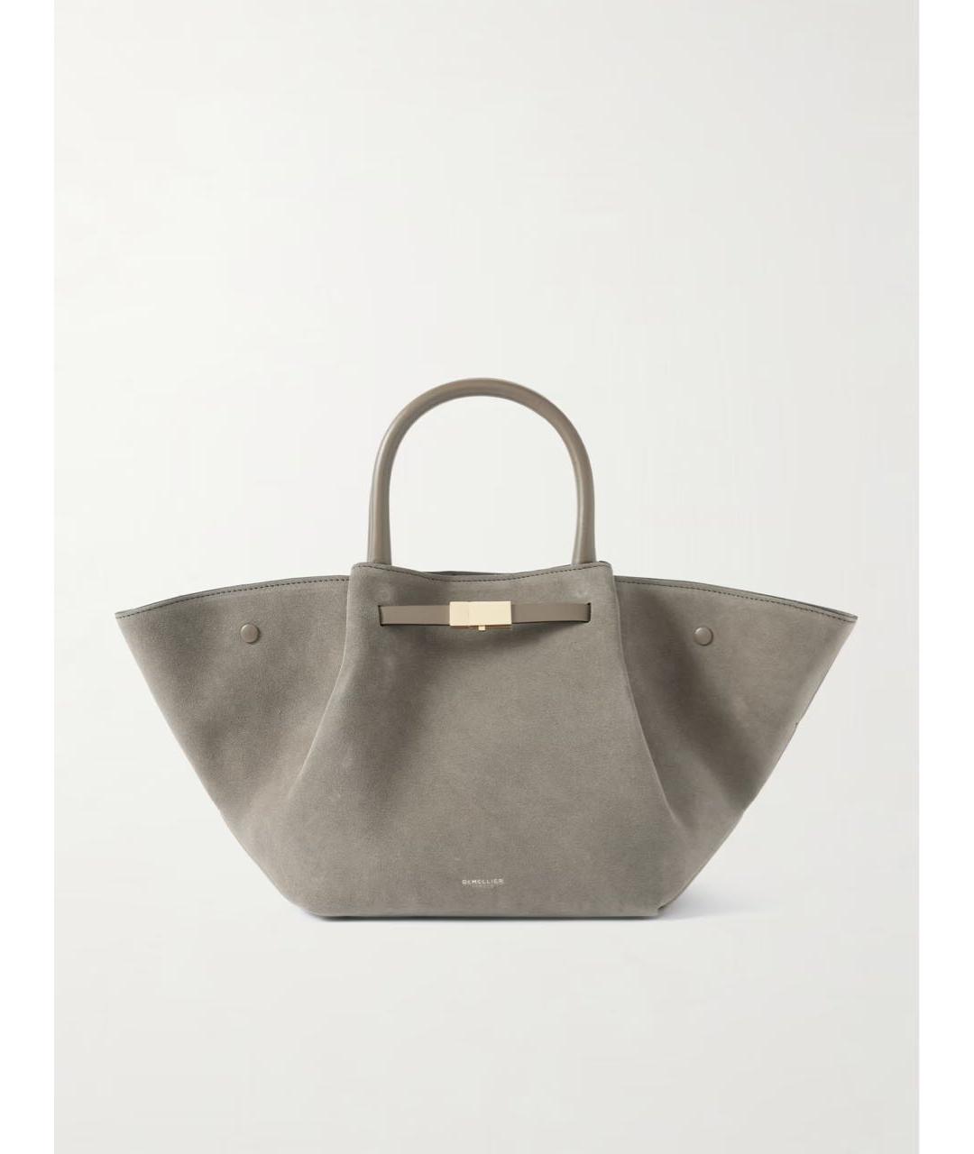 DEMELLIER Серая замшевая сумка с короткими ручками, фото 7