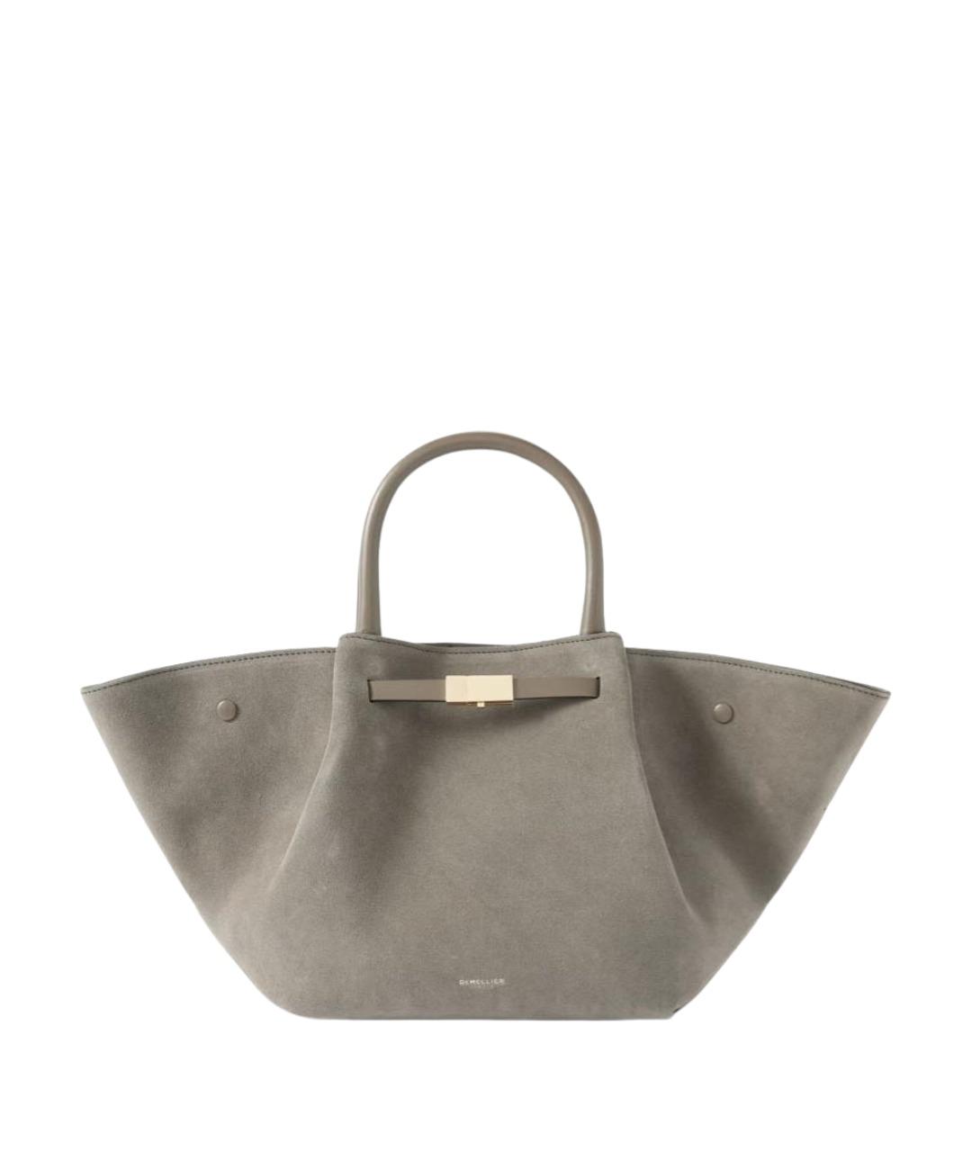 DEMELLIER Серая замшевая сумка с короткими ручками, фото 1
