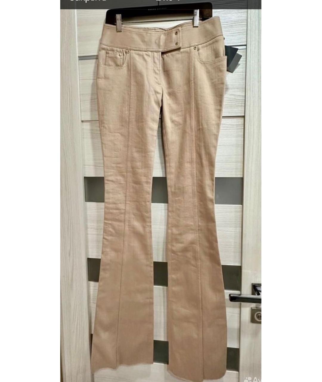 TOM FORD Бежевые хлопковые джинсы клеш, фото 2