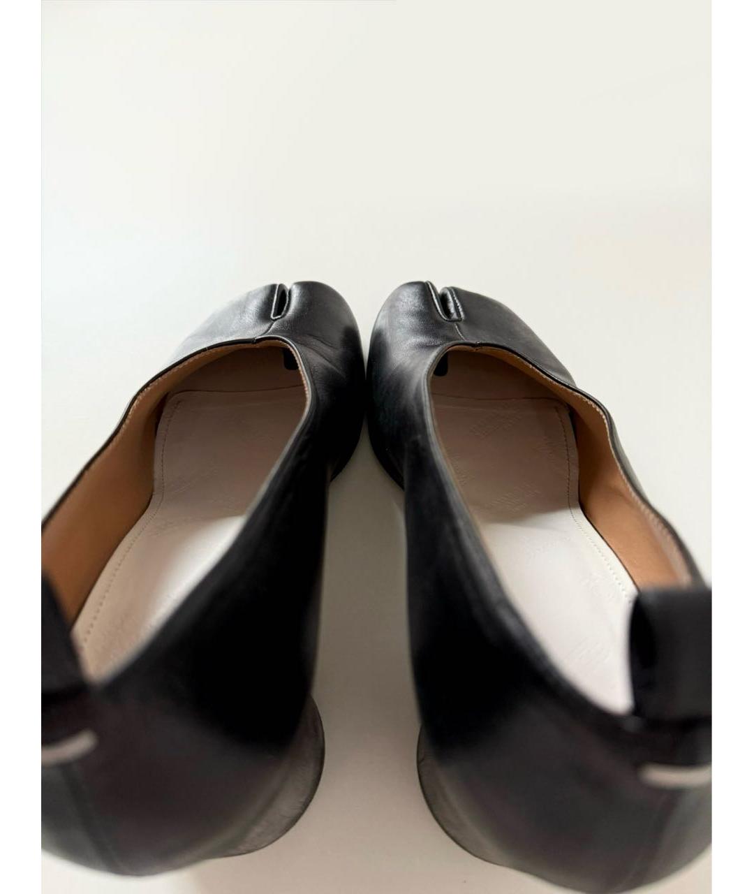 MAISON MARGIELA Черные кожаные туфли, фото 3