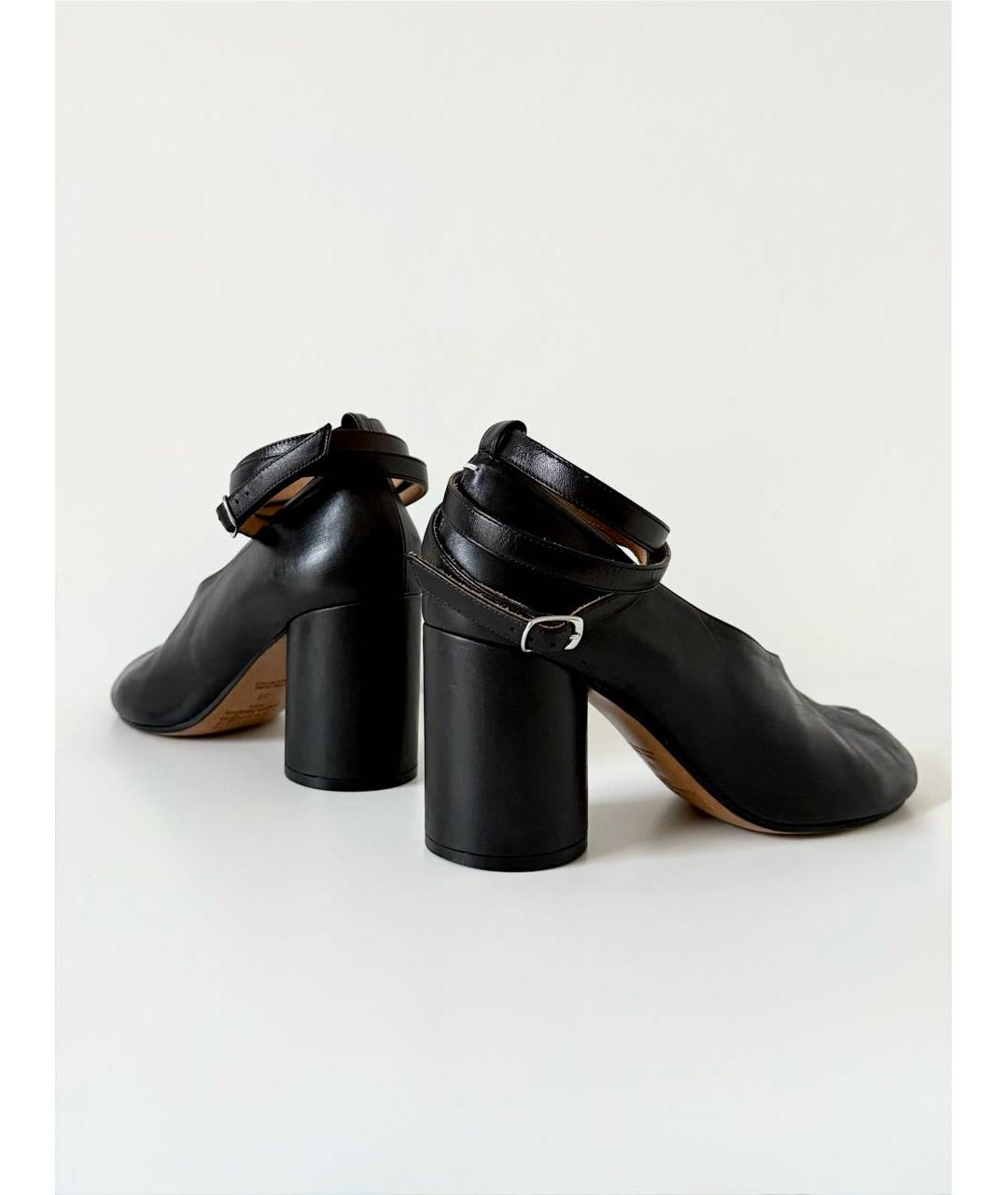 MAISON MARGIELA Черные кожаные туфли, фото 6