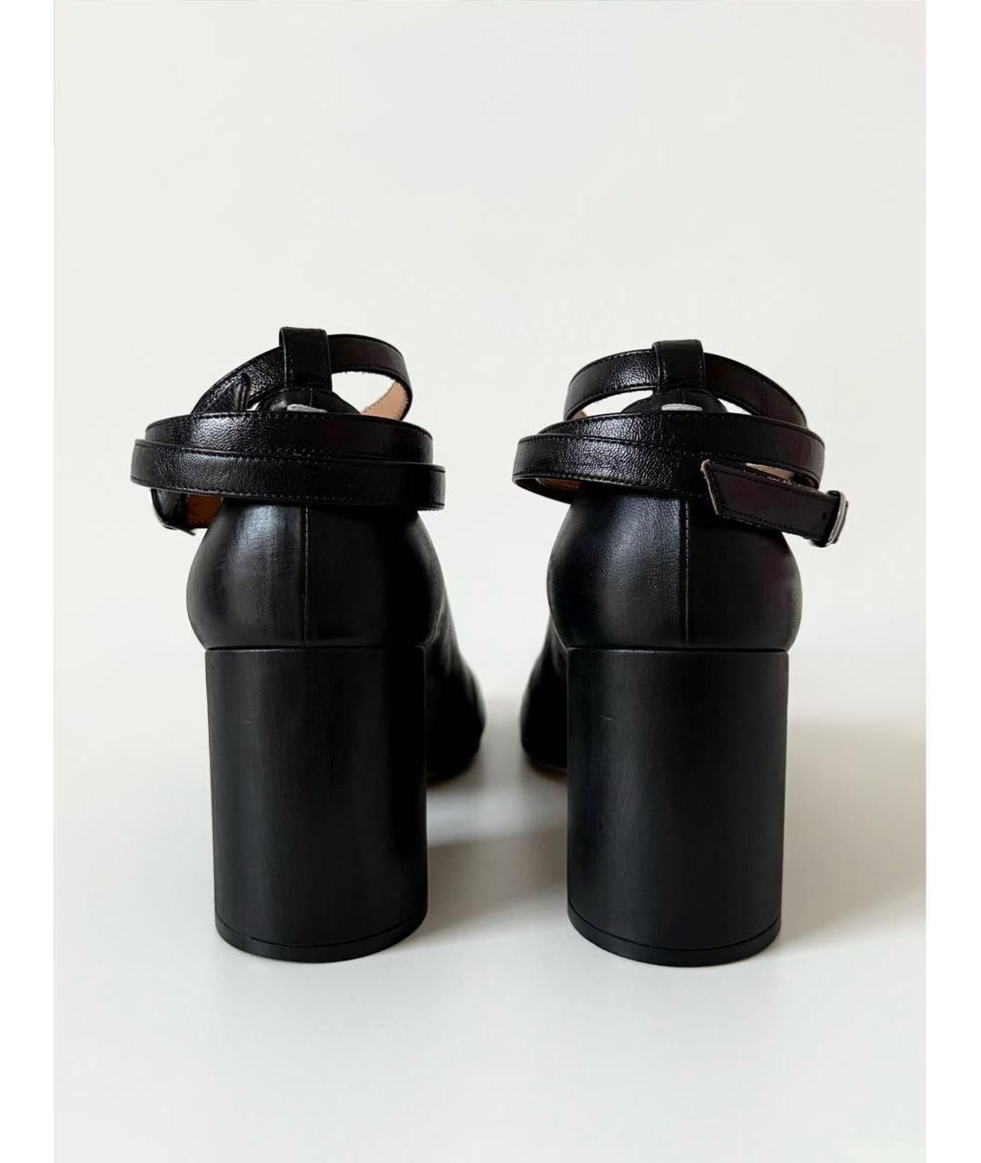 MAISON MARGIELA Черные кожаные туфли, фото 4