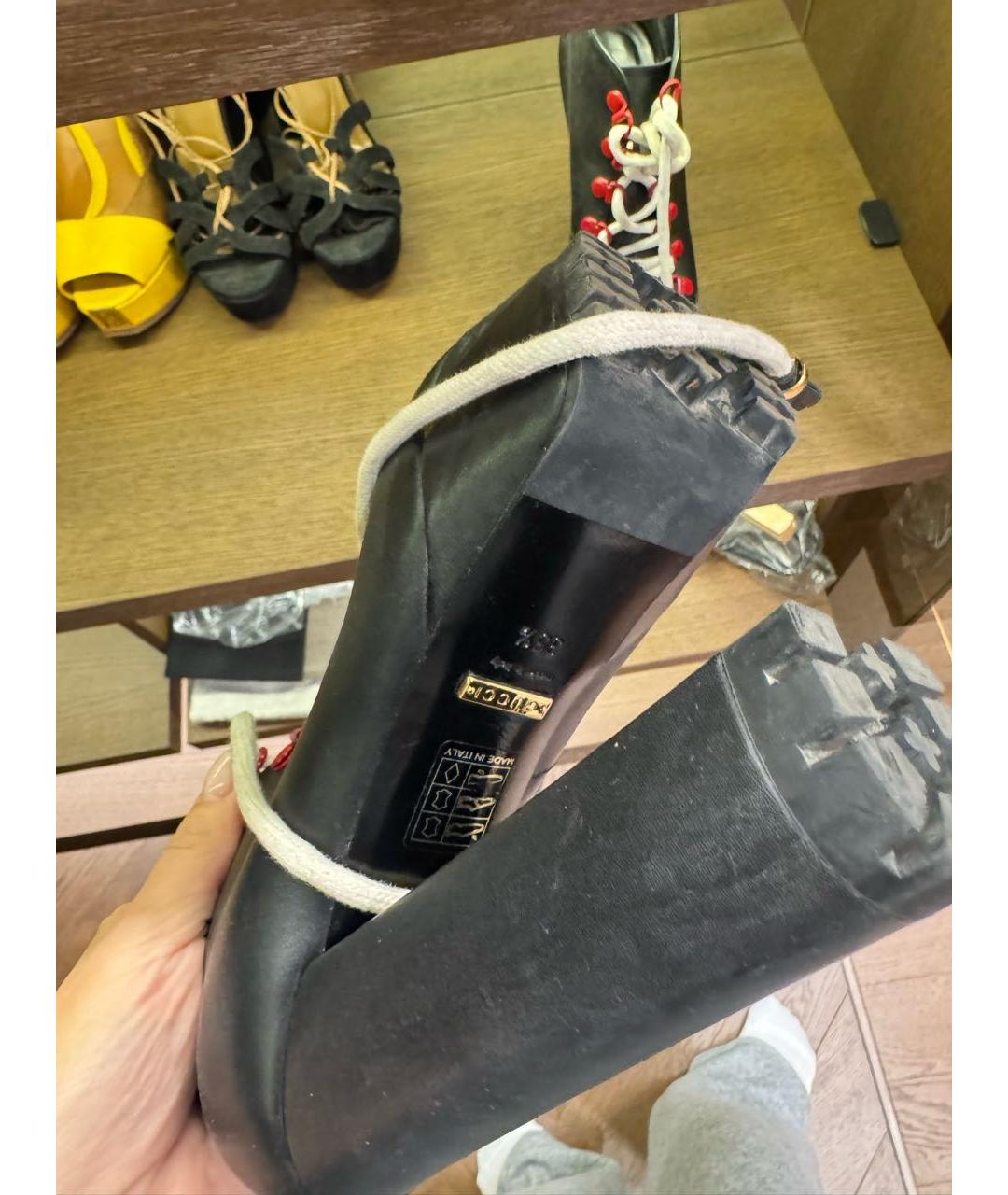 GUCCI Черные кожаные ботильоны, фото 4