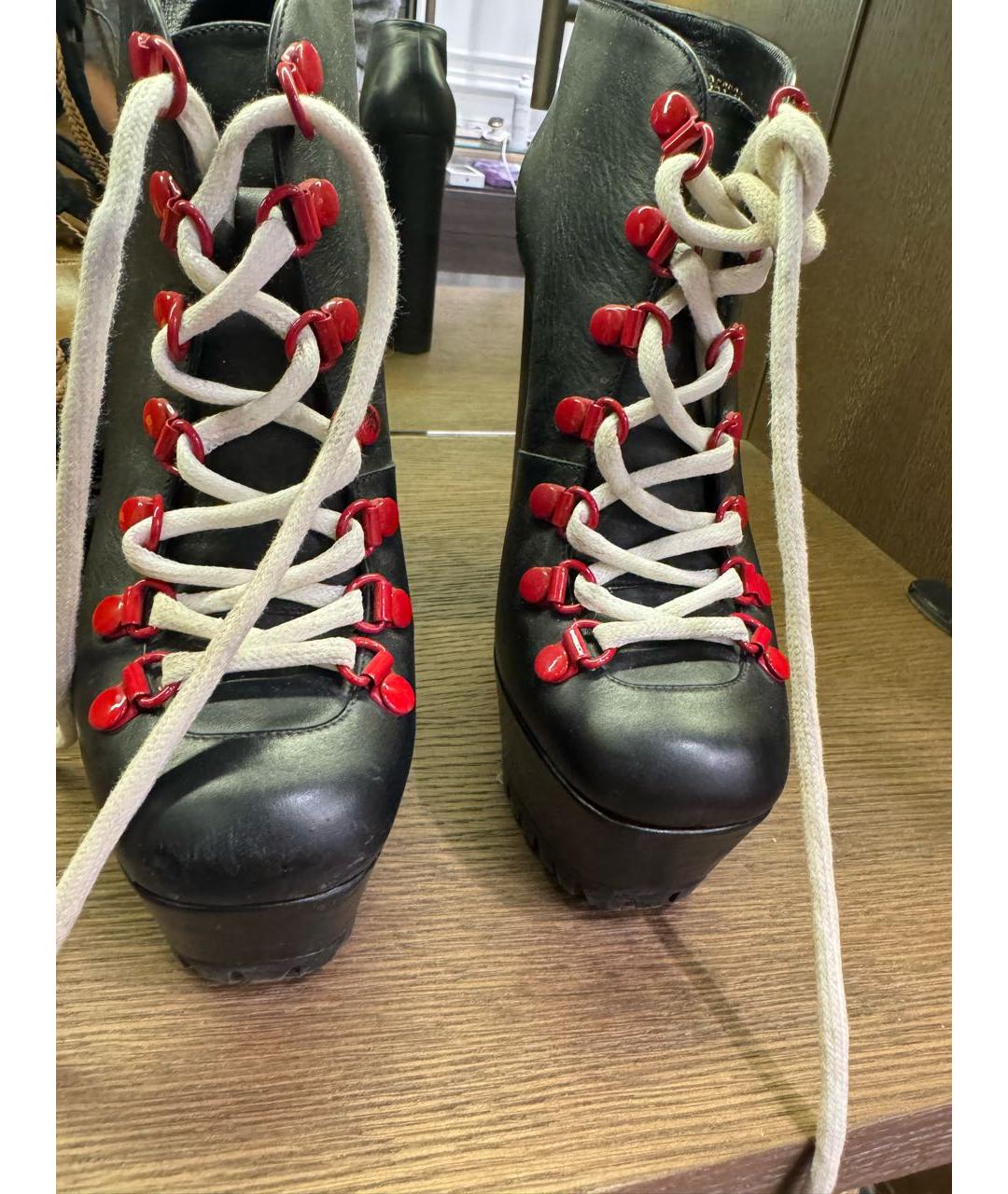 GUCCI Черные кожаные ботильоны, фото 3