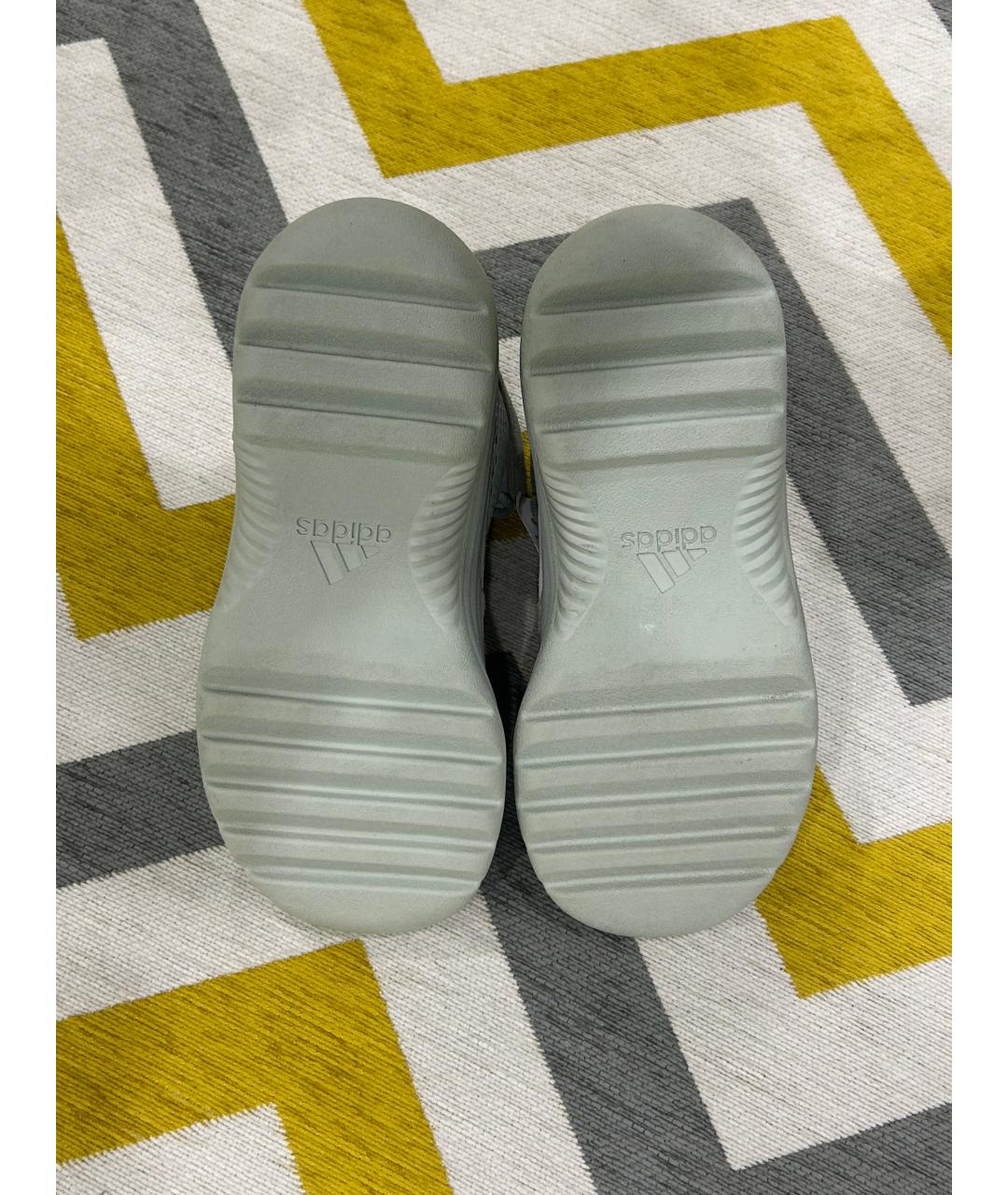 ADIDAS YEEZY Бежевые замшевые высокие кроссовки / кеды, фото 2