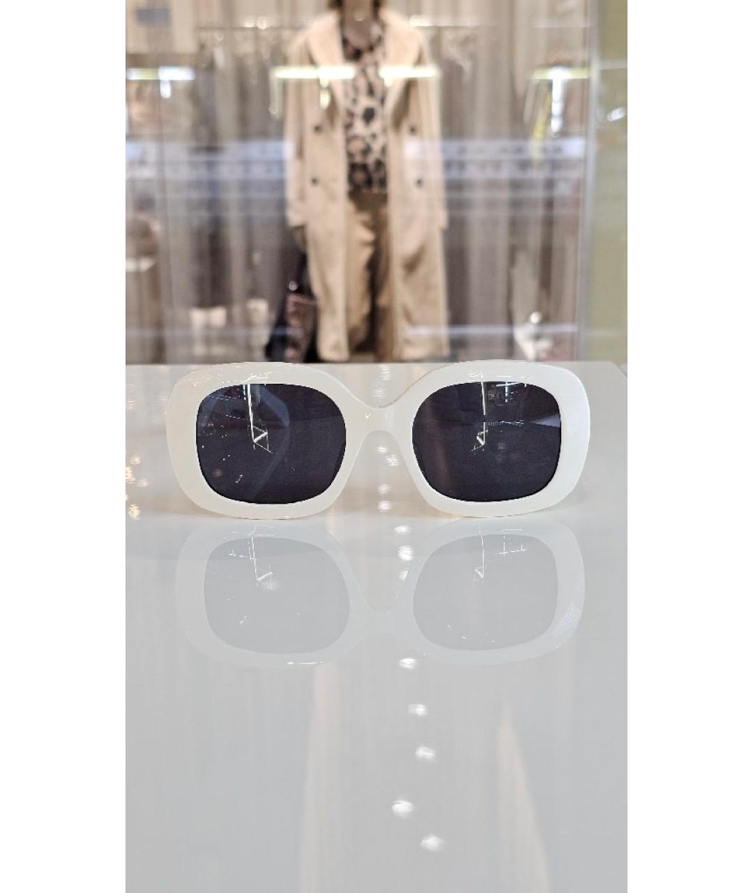 CELINE Белые пластиковые солнцезащитные очки, фото 6