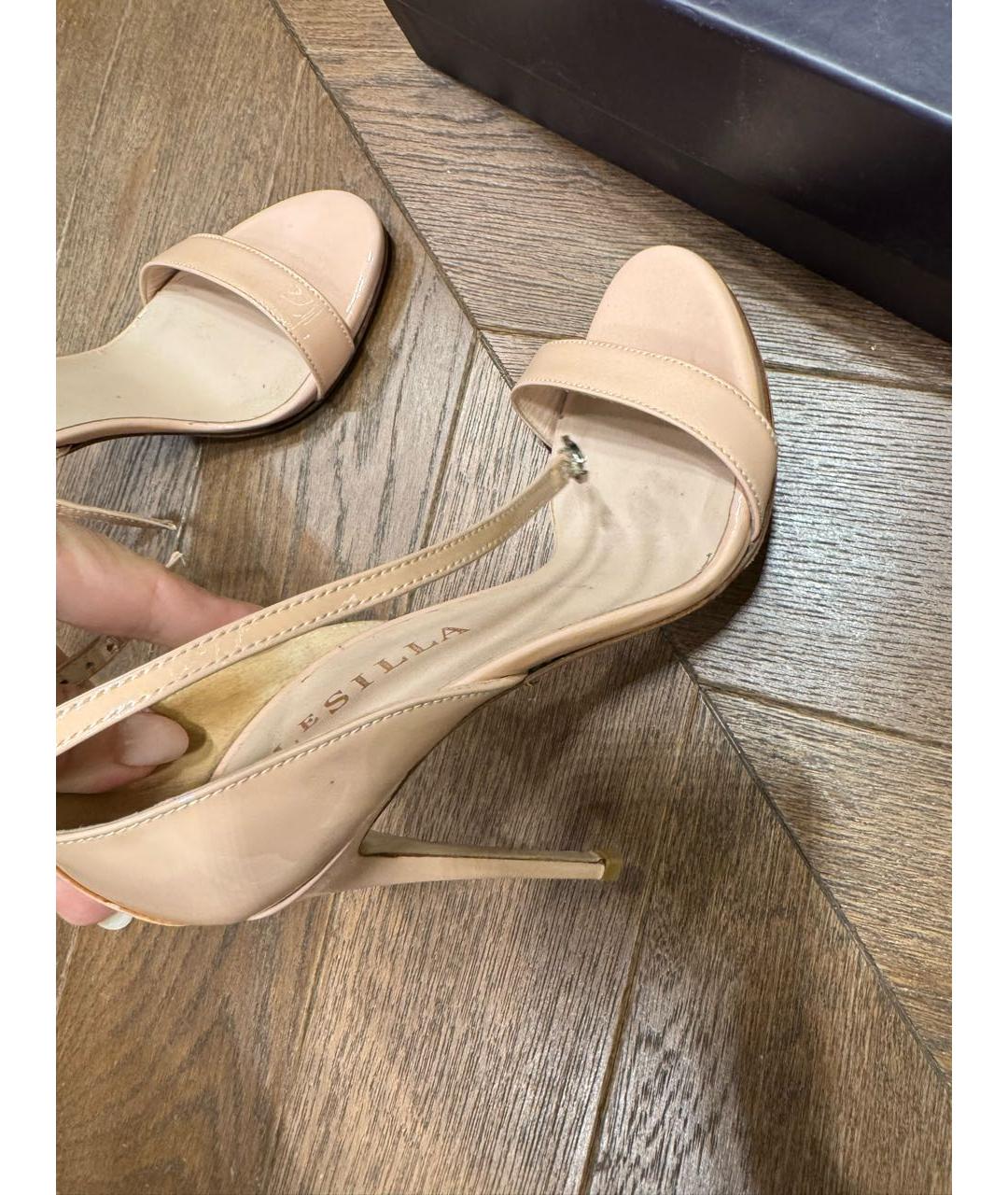 LE SILLA Розовые босоножки из лакированной кожи, фото 5