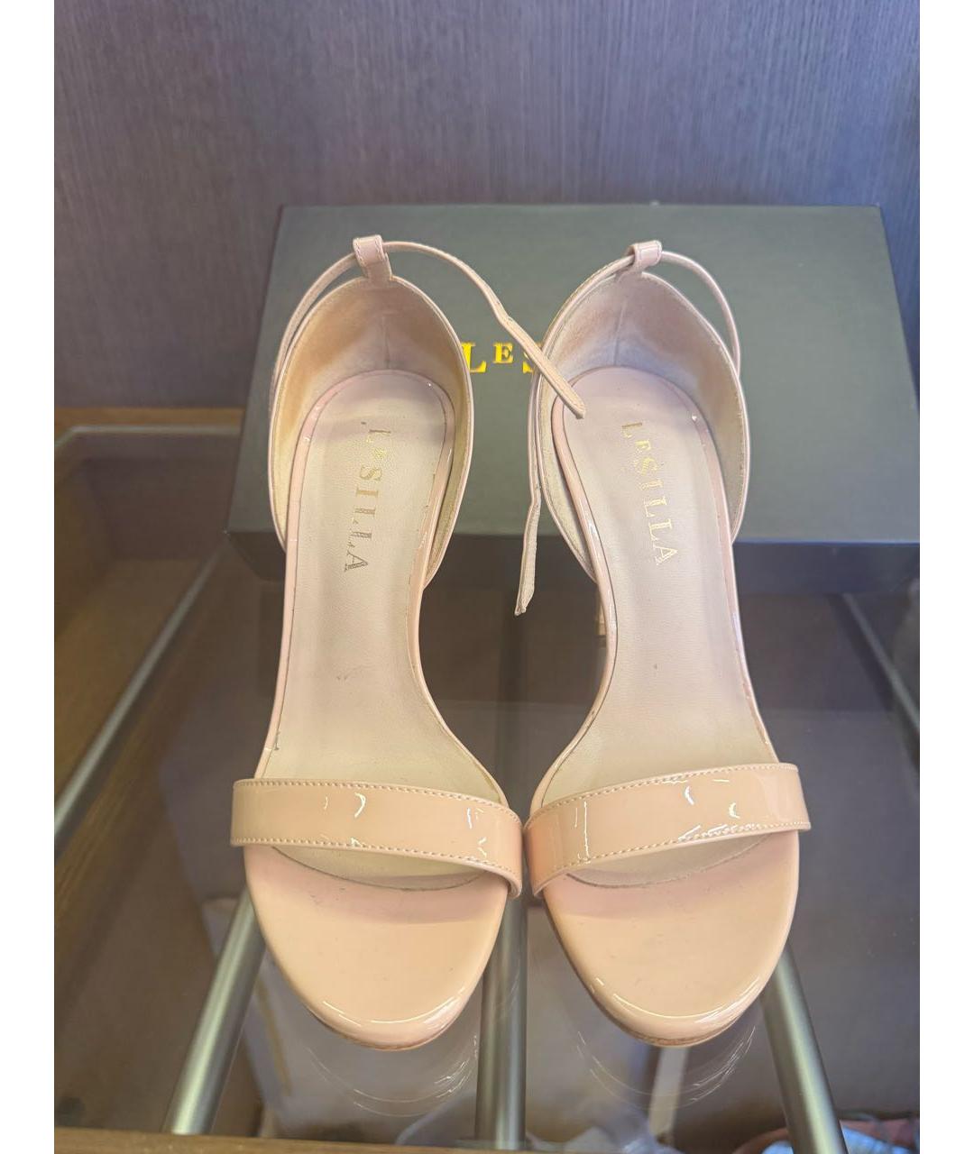 LE SILLA Розовые босоножки из лакированной кожи, фото 2