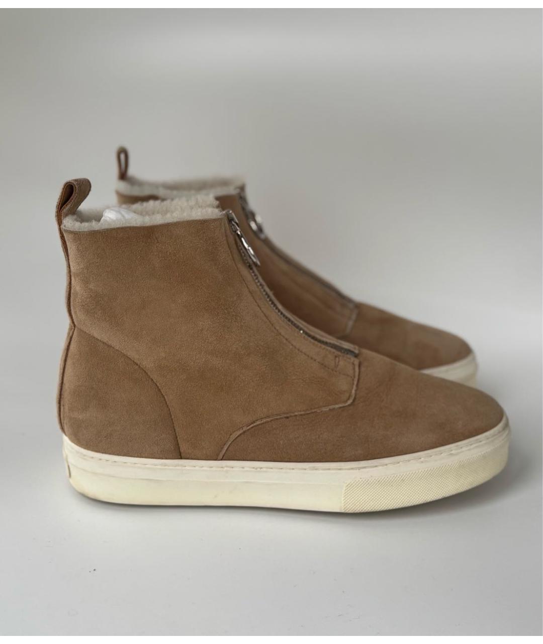 CELINE Бежевые замшевые ботинки, фото 9