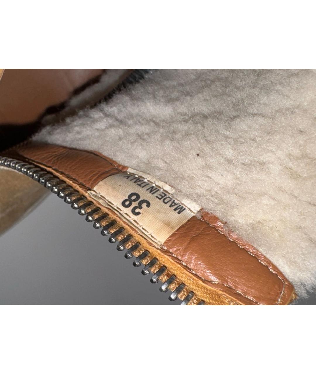 CELINE Бежевые замшевые ботинки, фото 7